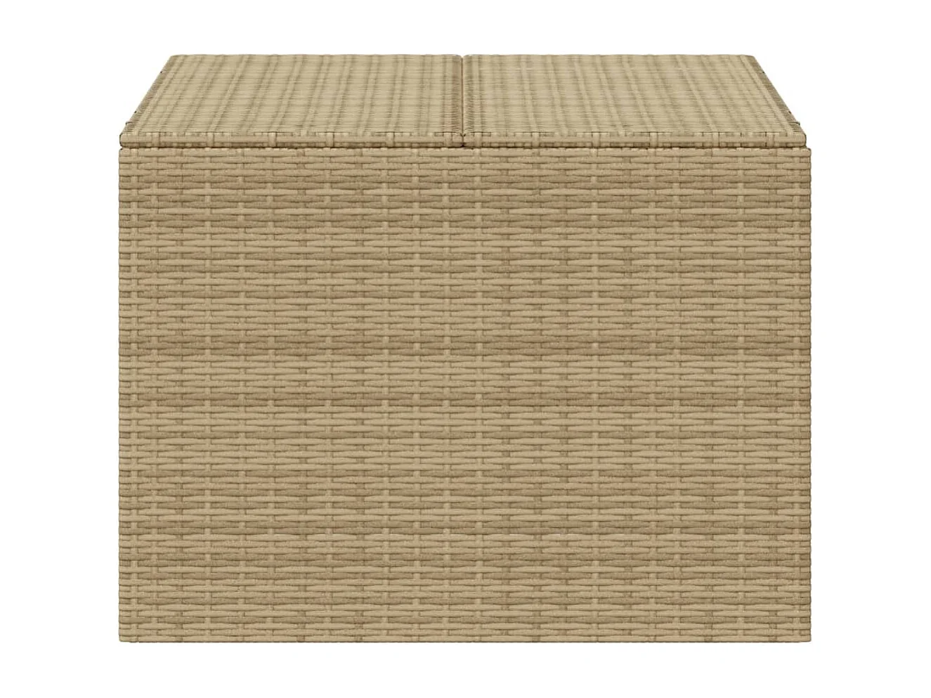 Caixa de arrumação para jardim mistura bege resina tecida 291L