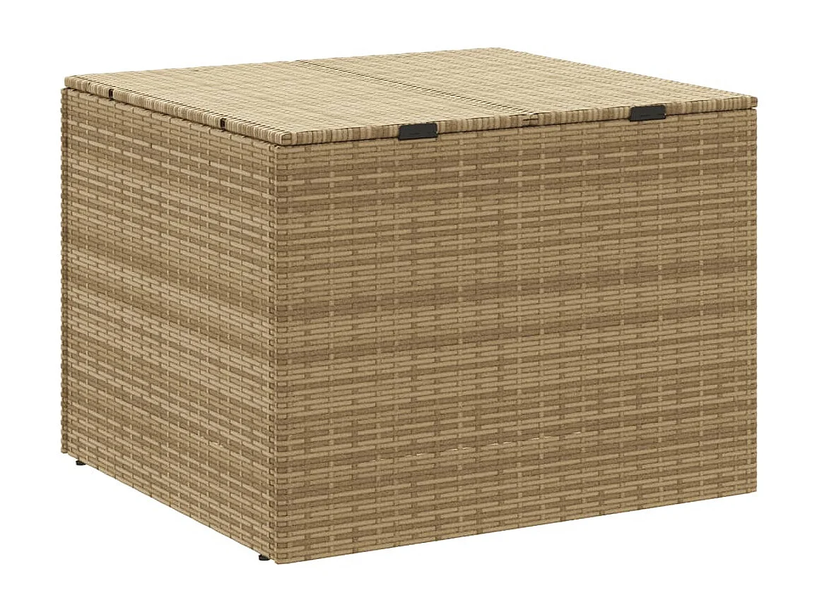 Caixa de arrumação para jardim mistura bege resina tecida 291L