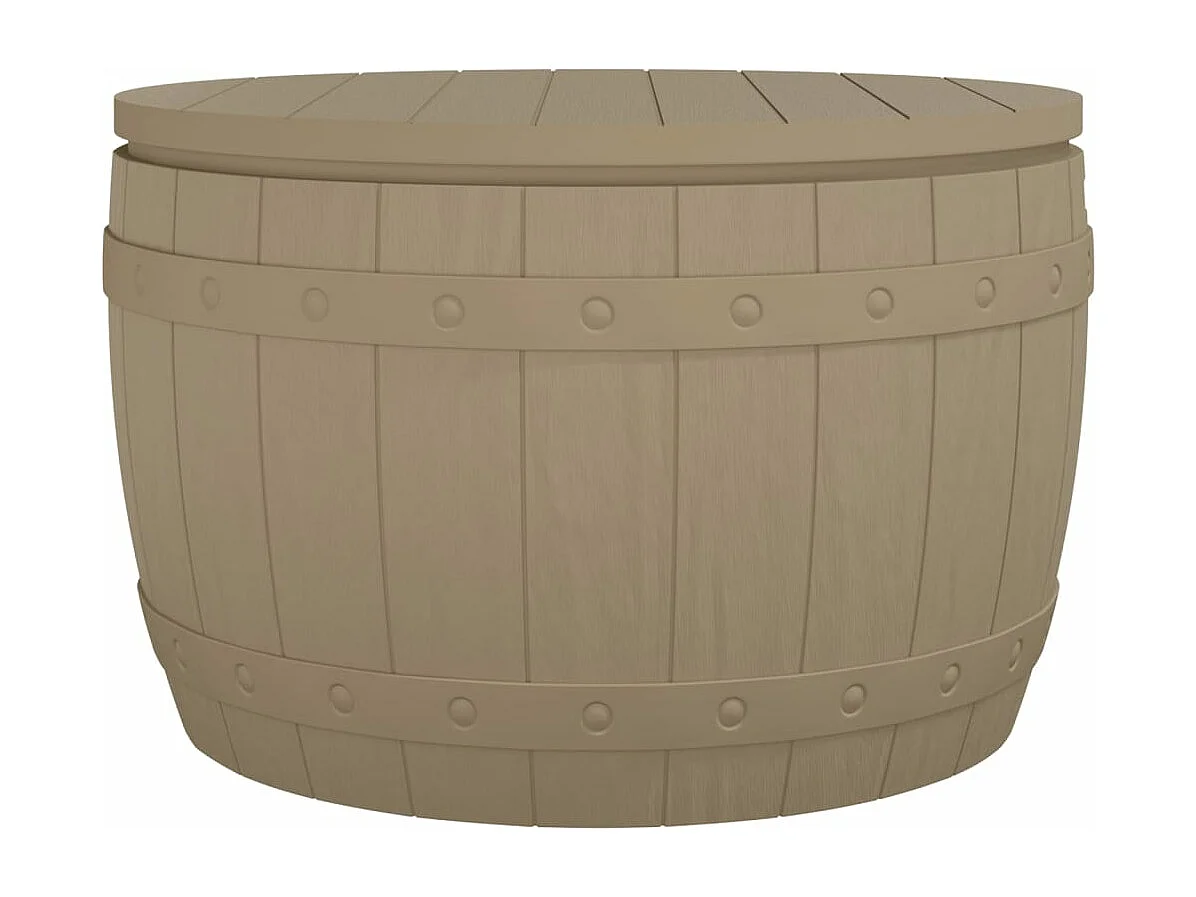 Boîte de rangement de jardin 3 en 1 marron clair polypropylène