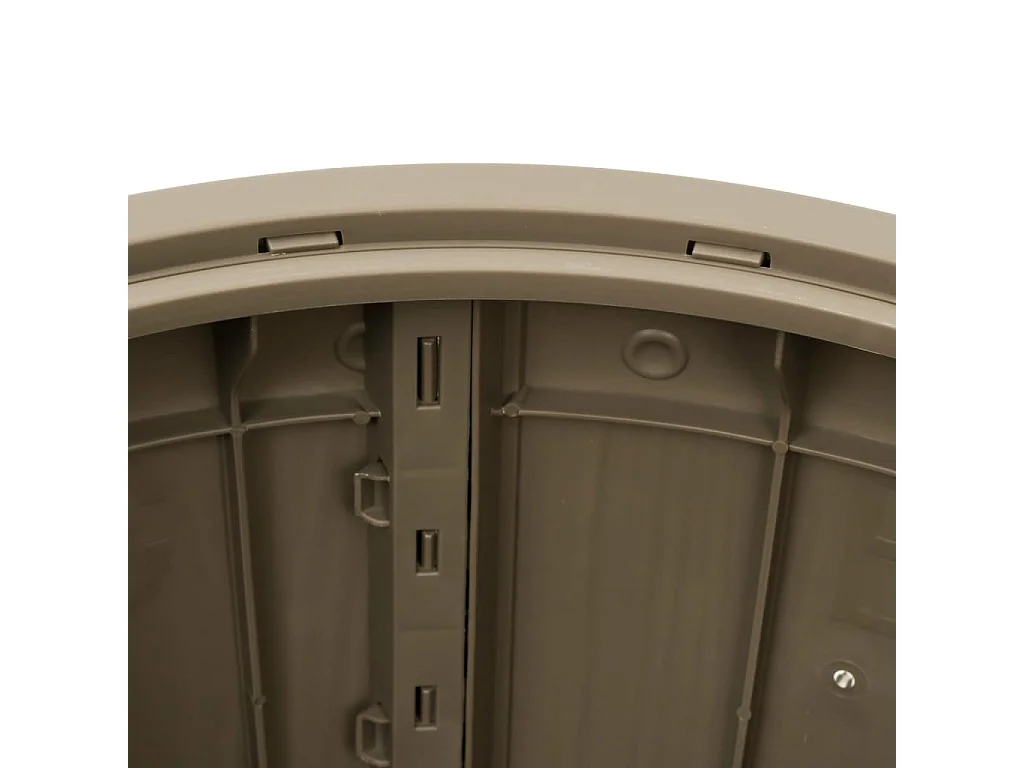 Boîte de rangement de jardin 3 en 1 marron clair polypropylène