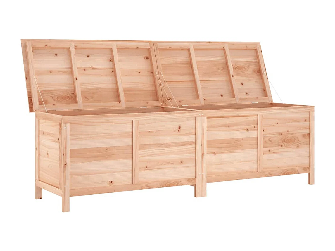 Box portaoggetti da giardino 198,5x50x56,5 cm in legno massello di abete