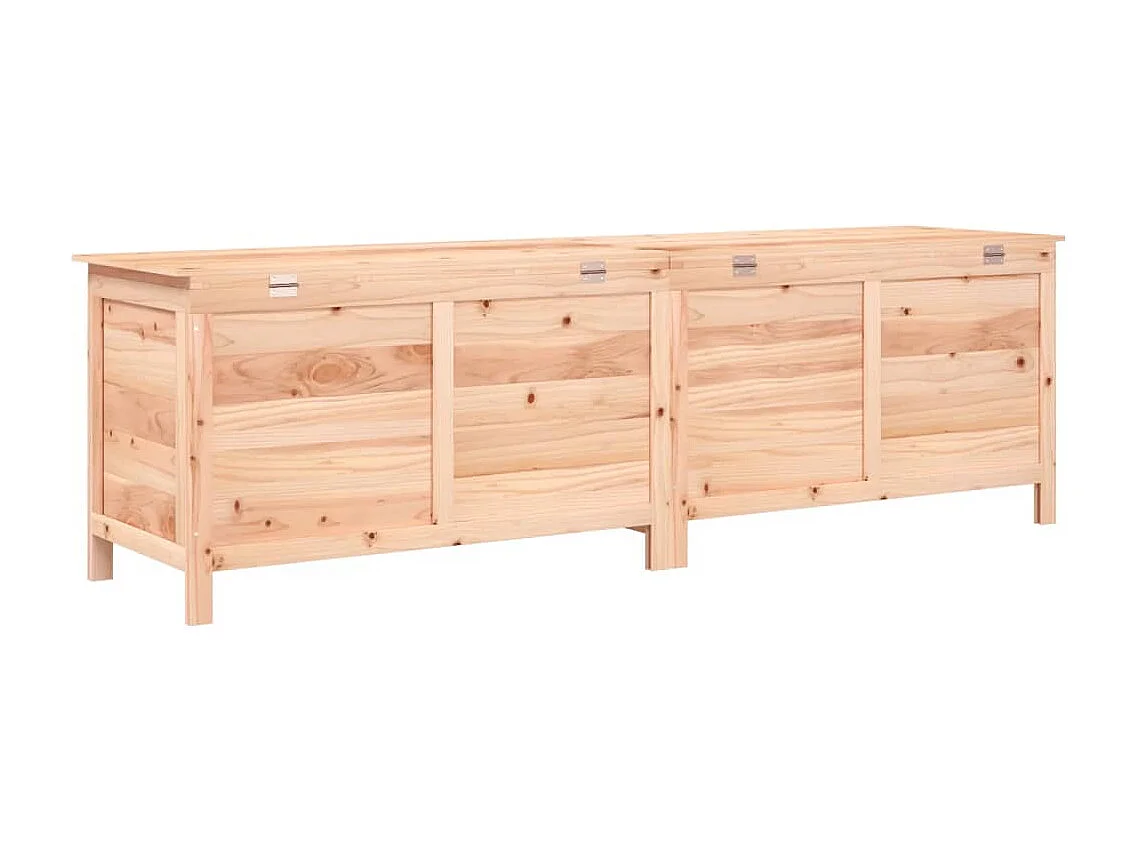 Box portaoggetti da giardino 198,5x50x56,5 cm in legno massello di abete