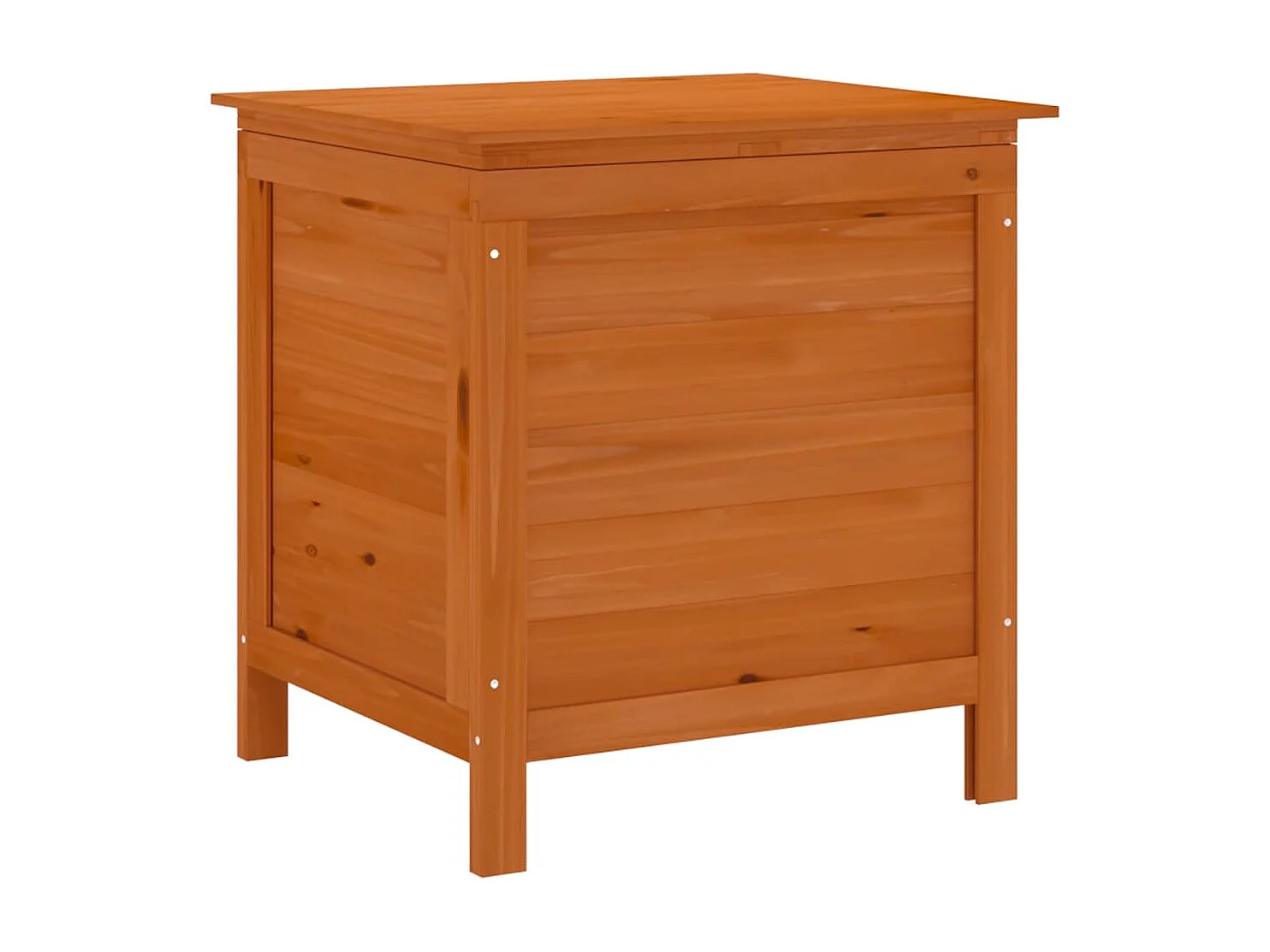 Caja de almacenamiento de jardín marrón 50x49x56,5cm madera maciza de abeto