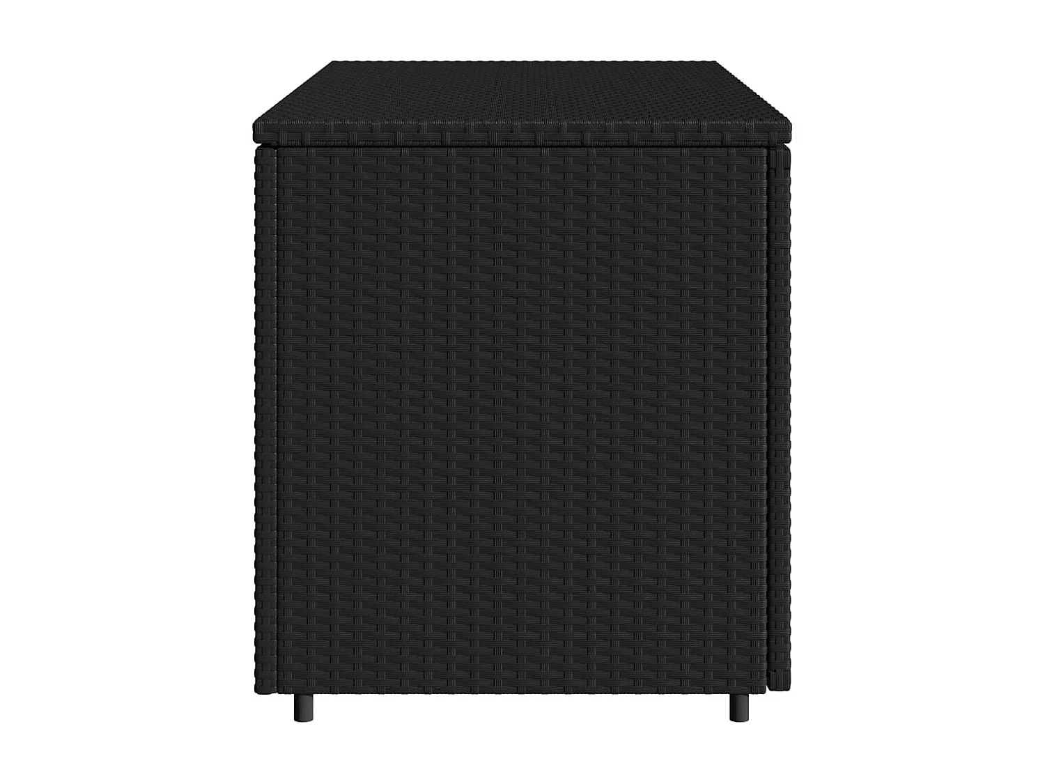 Mobile da giardino nero 110x55x60,5 cm in resina intrecciata