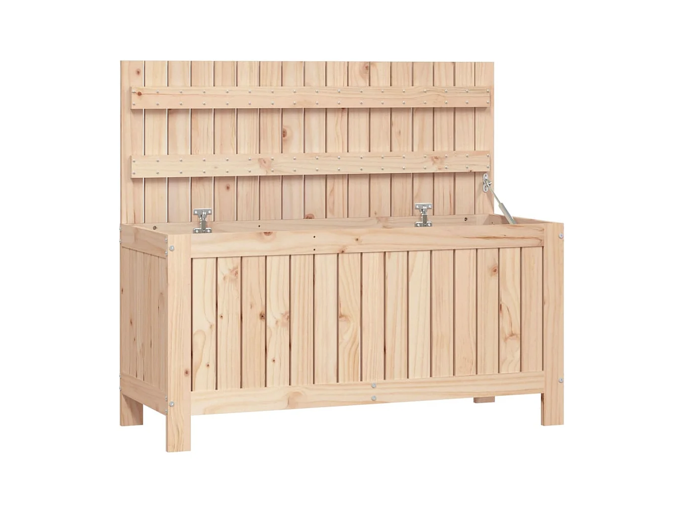 Boîte de rangement de jardin 108x42,5x54 cm Bois massif de pin