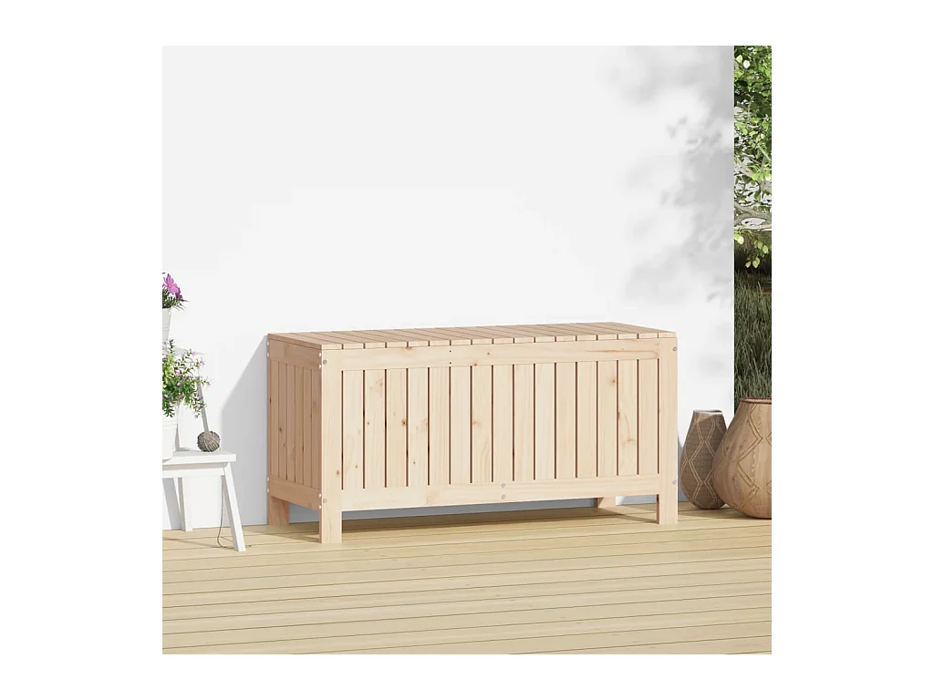 Boîte de rangement de jardin 108x42,5x54 cm Bois massif de pin