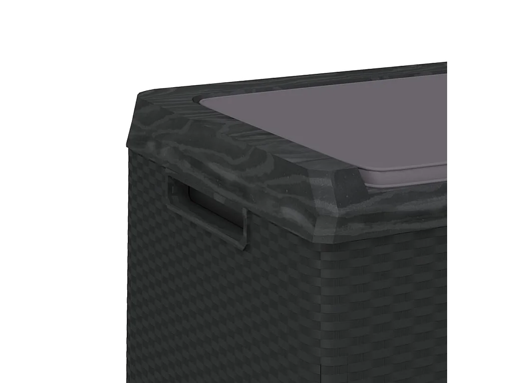 Boîte de rangement jardin coussin de siège anthracite 350 L PP