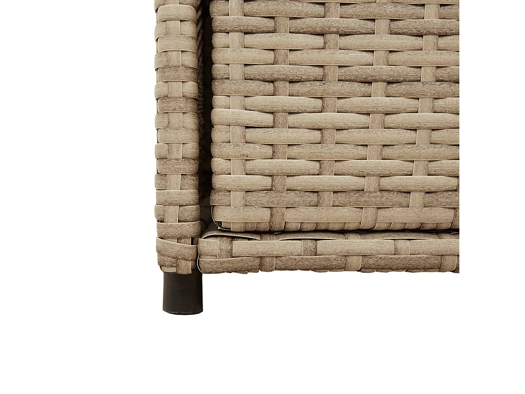 Armoire de rangement de jardin beige 55x55x111cm résine tressée