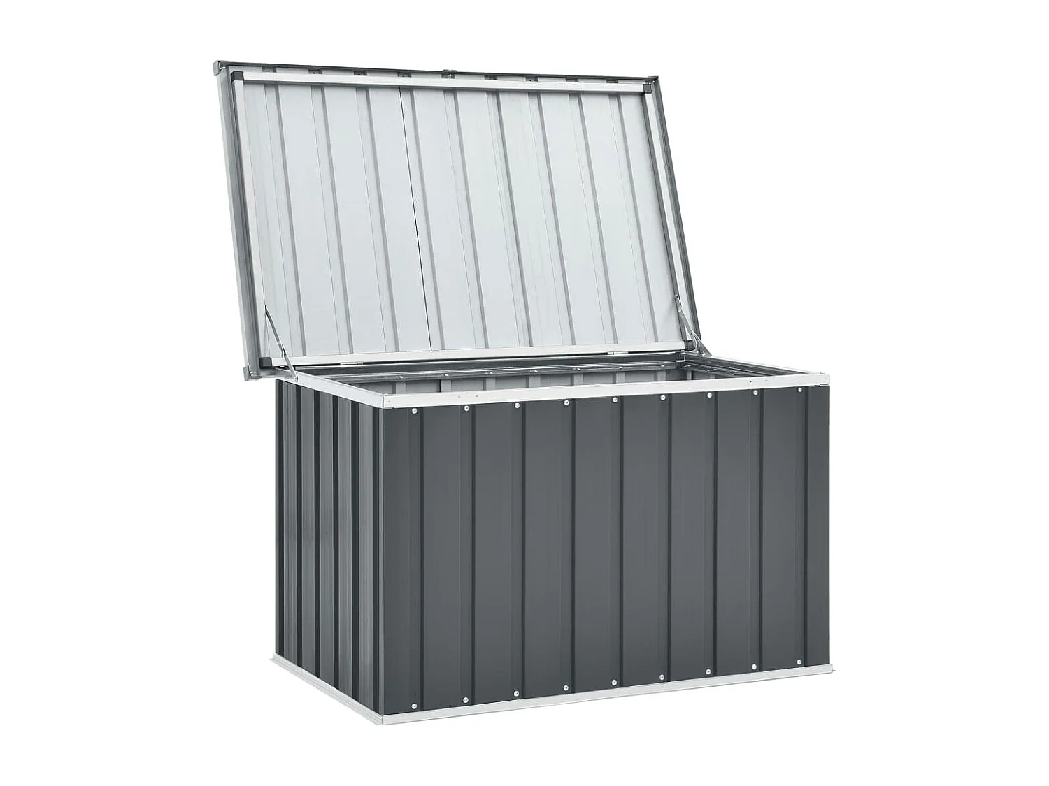 Baule da giardino Grigio 109x67x65 cm