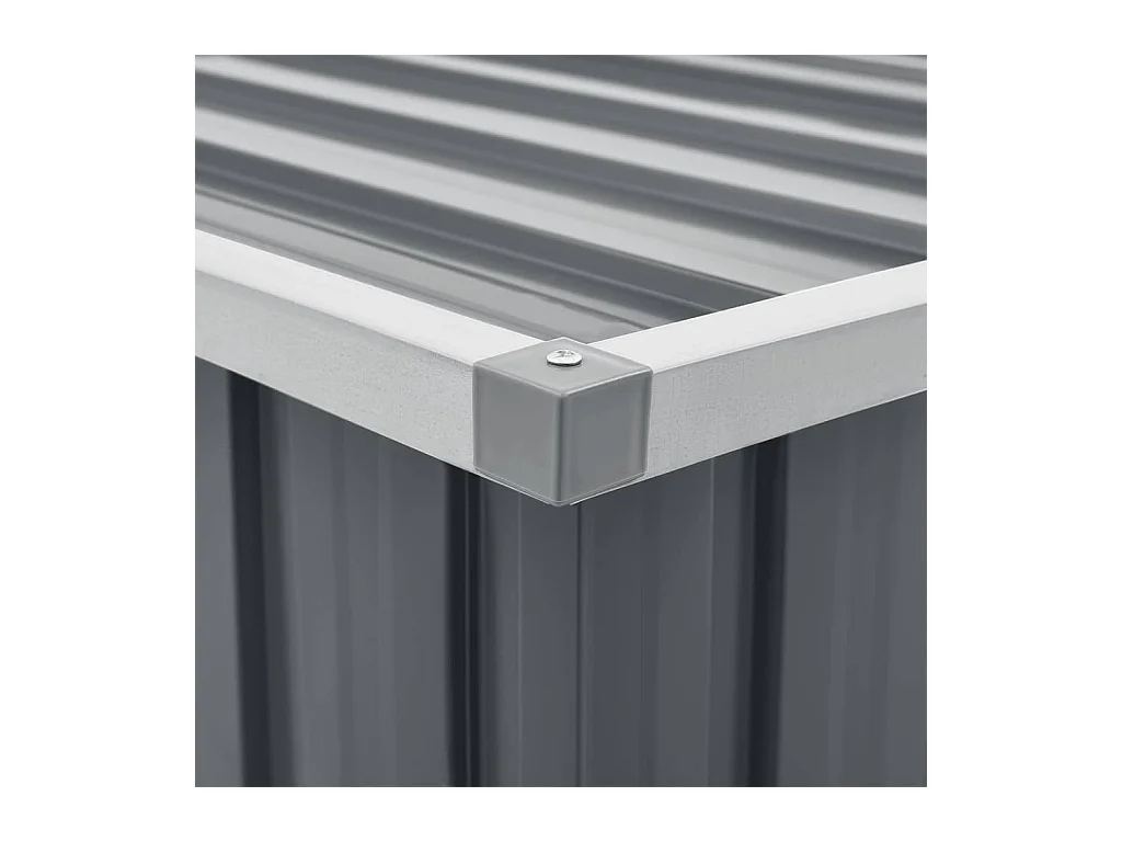 Caja de almacenaje para jardín Gris 109x67x65 cm