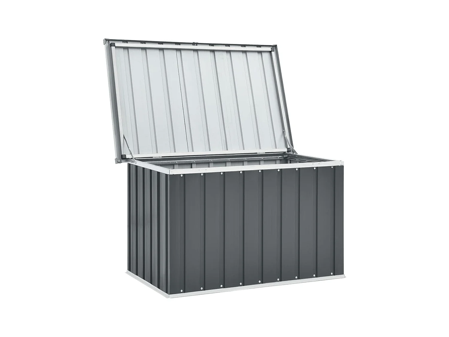 Caja de almacenaje para jardín Gris 109x67x65 cm