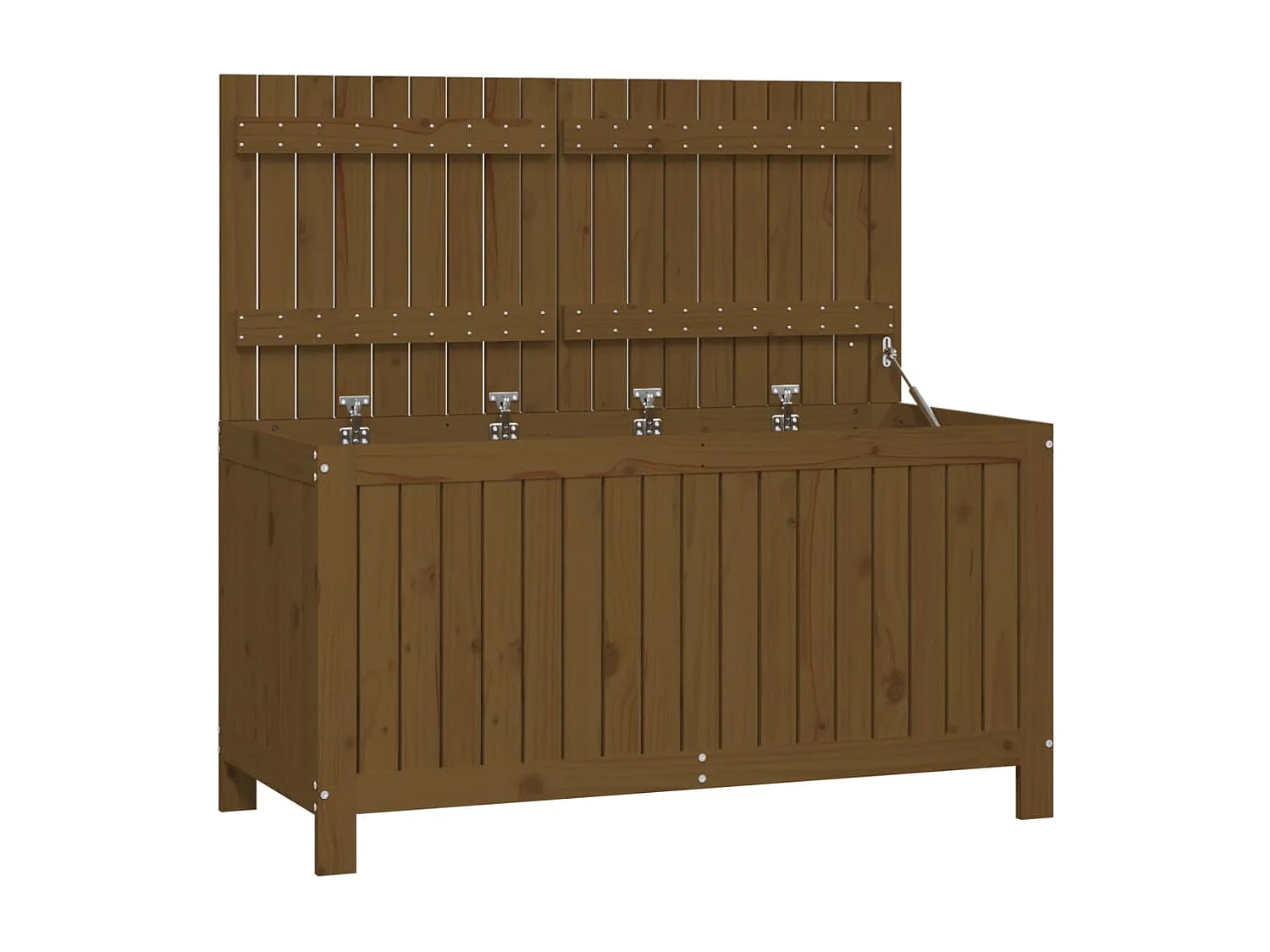 Boîte de rangement de jardin Marron miel 121x55x64 cm Bois pin
