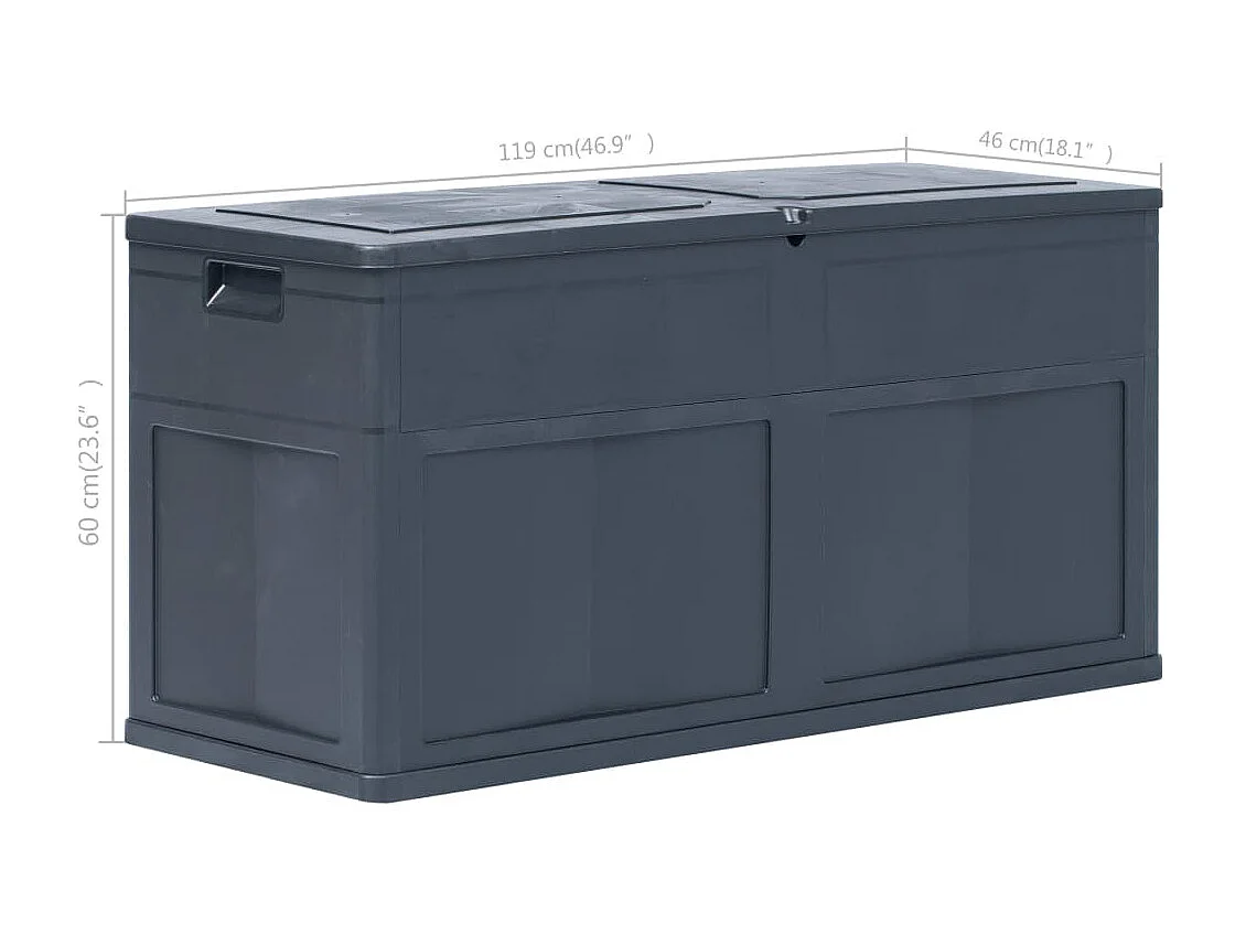 Caja de almacenamiento de jardín 320 L Negro