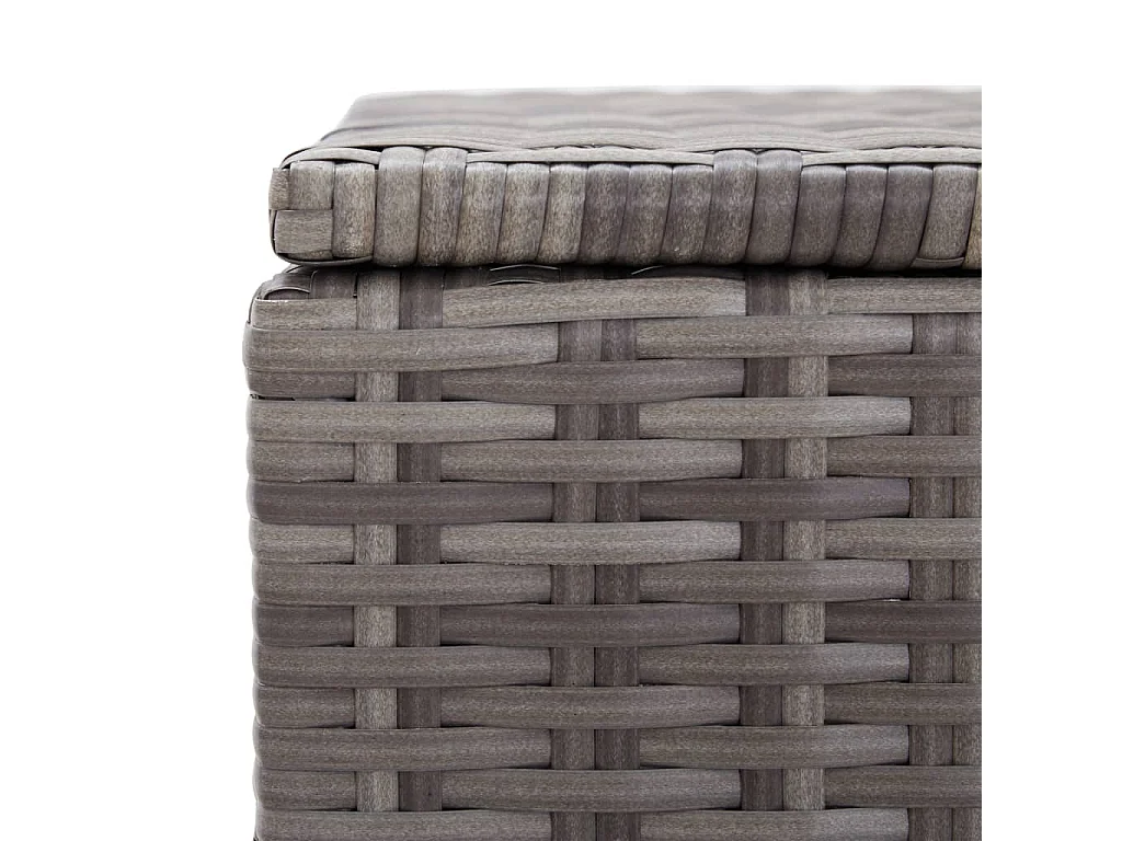 Boîte de rangement de jardin gris 120x50x60 cm résine tressée