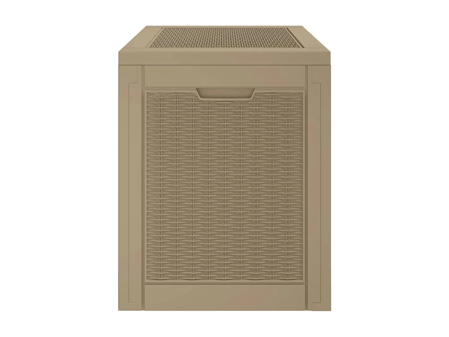 Caja de almacenamiento de jardín marrón claro 55,5x43x53 cm PP