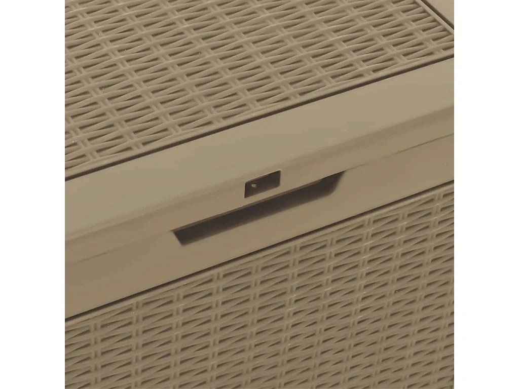 Caja de almacenamiento de jardín marrón claro 55,5x43x53 cm PP