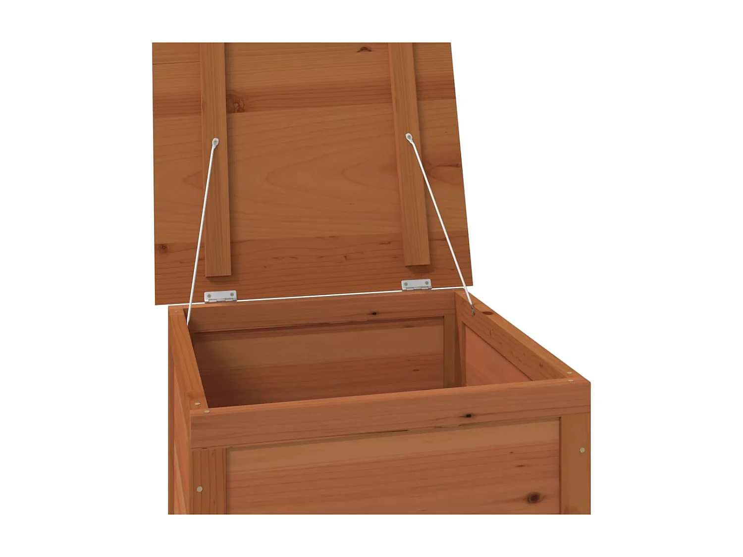 Caixa de almofada externa marrom 50x50x56 cm Abeto maciço