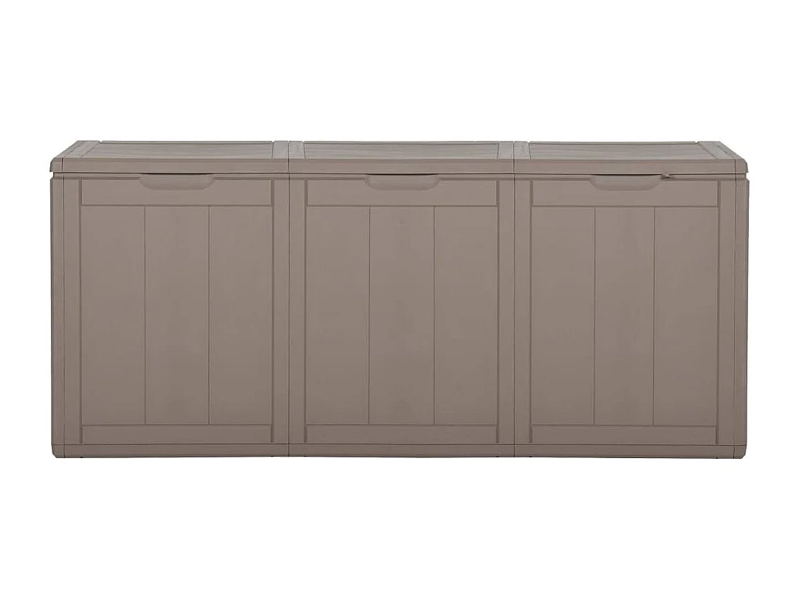 Caixa de arrumação para jardim 270 L castanho PP Rattan