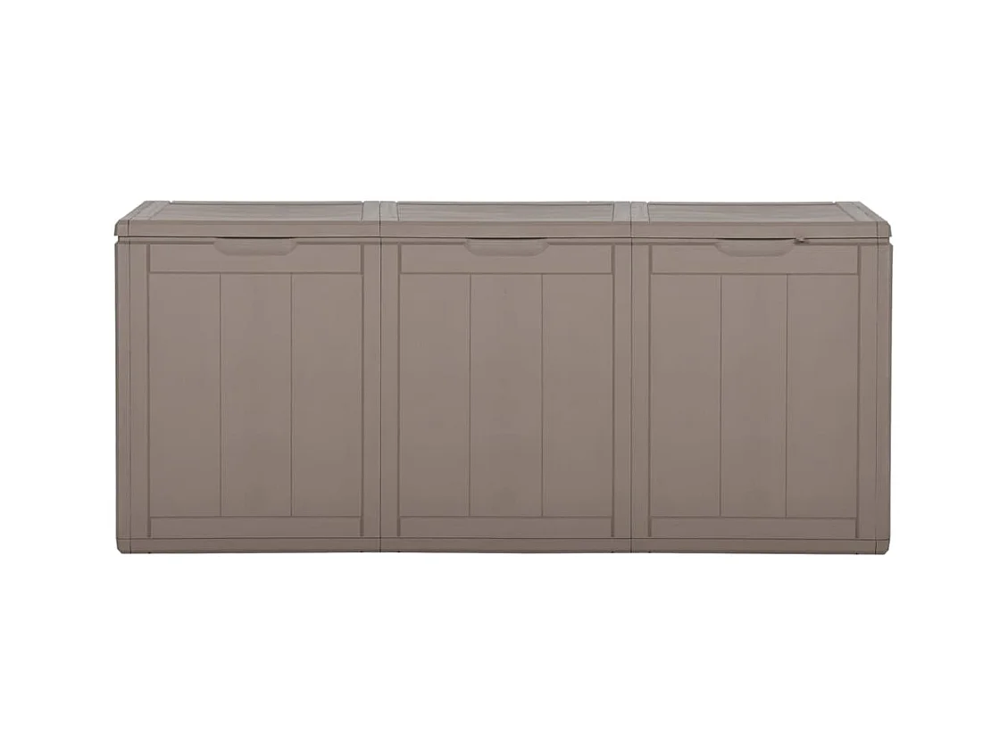 Boîte de rangement de jardin 270 L Marron PP Rotin