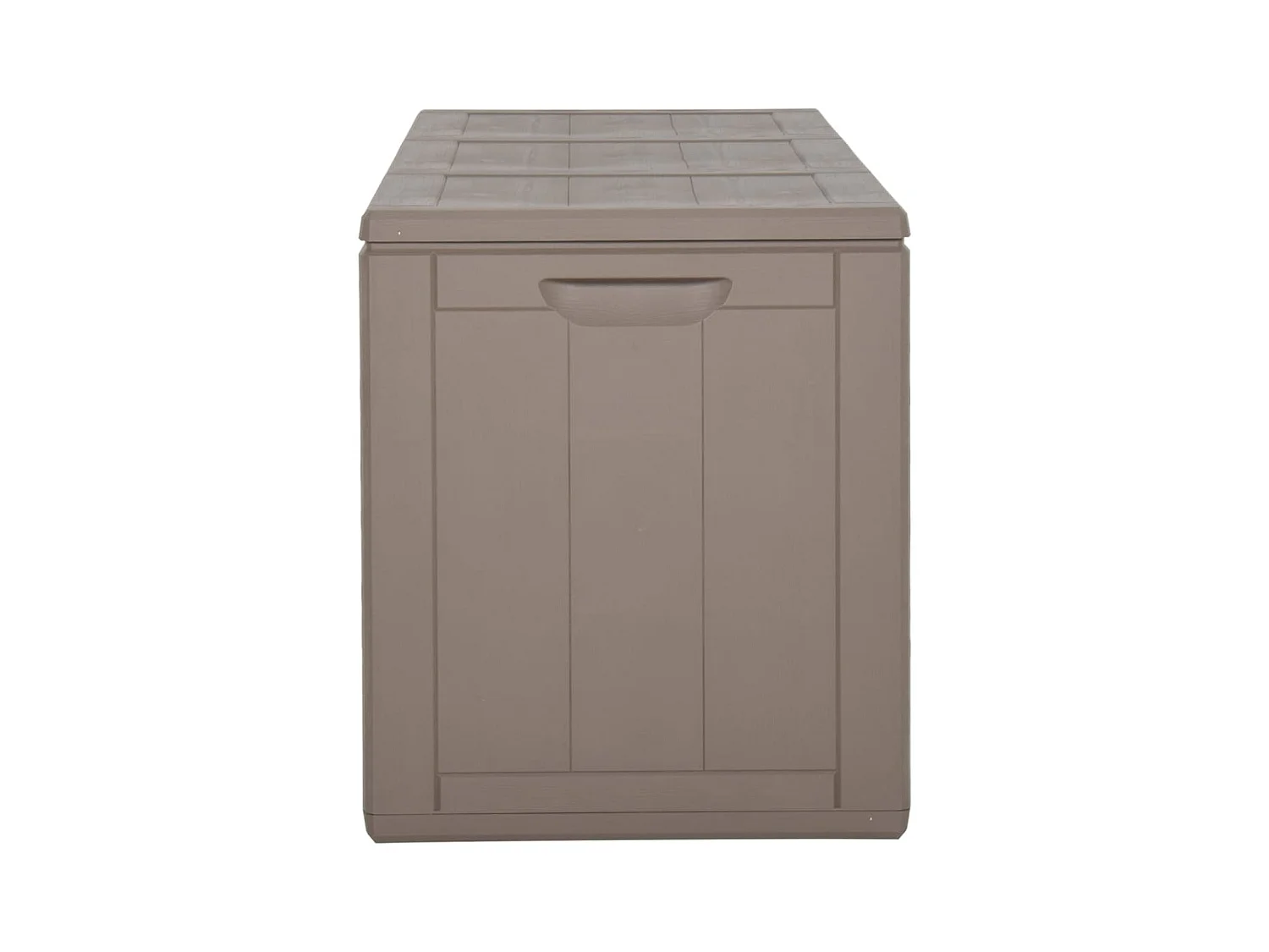 Boîte de rangement de jardin 270 L Marron PP Rotin