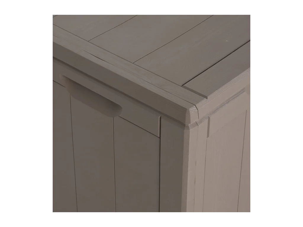 Boîte de rangement de jardin 270 L Marron PP Rotin