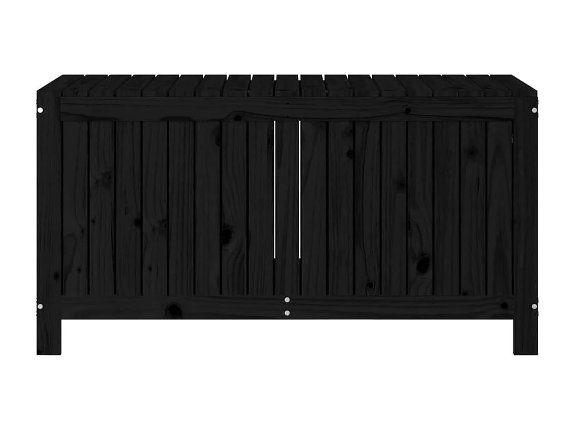 Boîte de rangement de jardin Noir 121x55x64 cm Bois massif pin