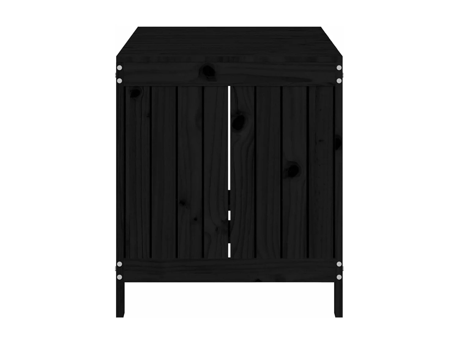 Boîte de rangement de jardin Noir 121x55x64 cm Bois massif pin