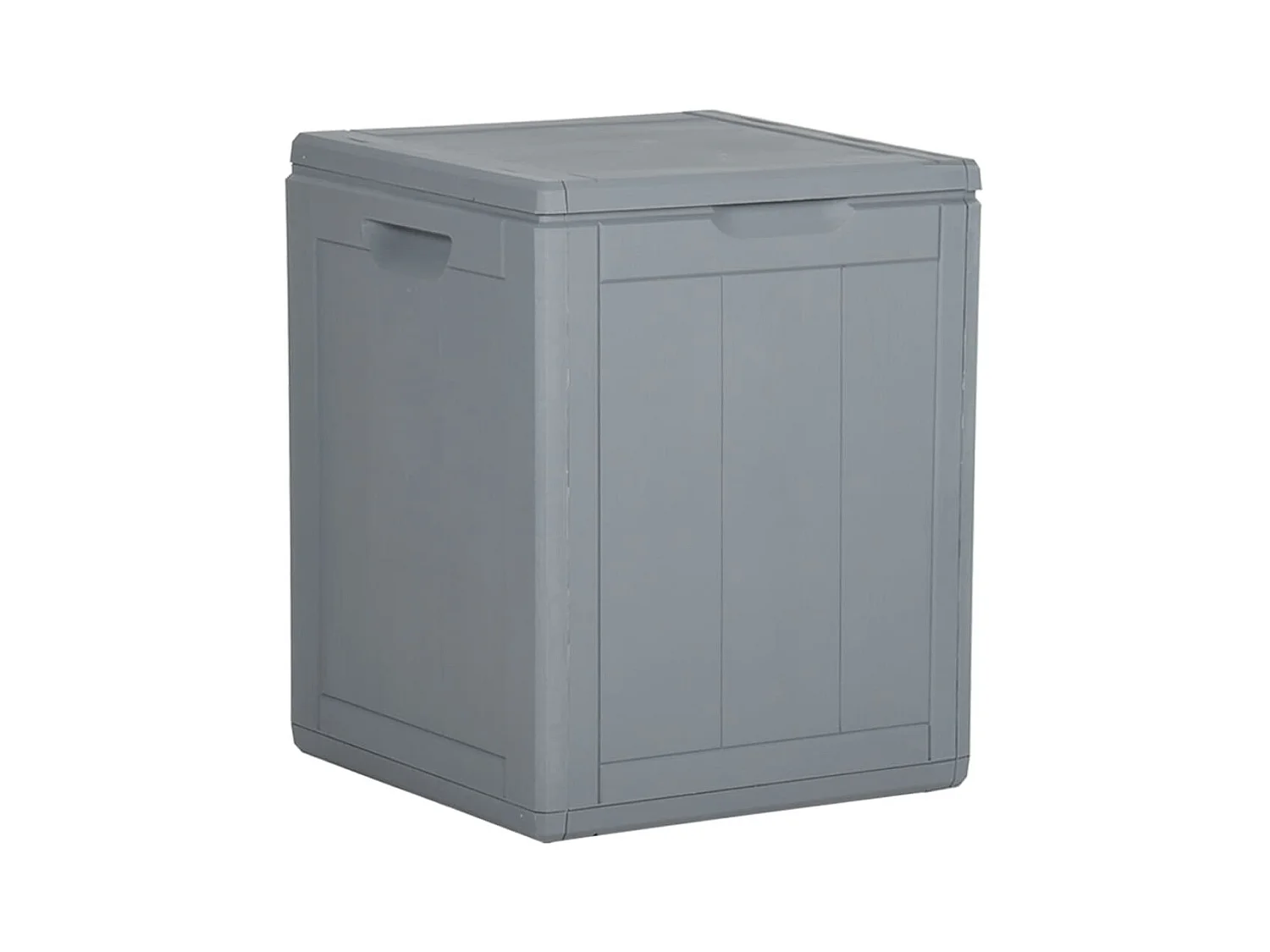 Garten-Aufbewahrungsbox 90 L, graues PP-Rattan
