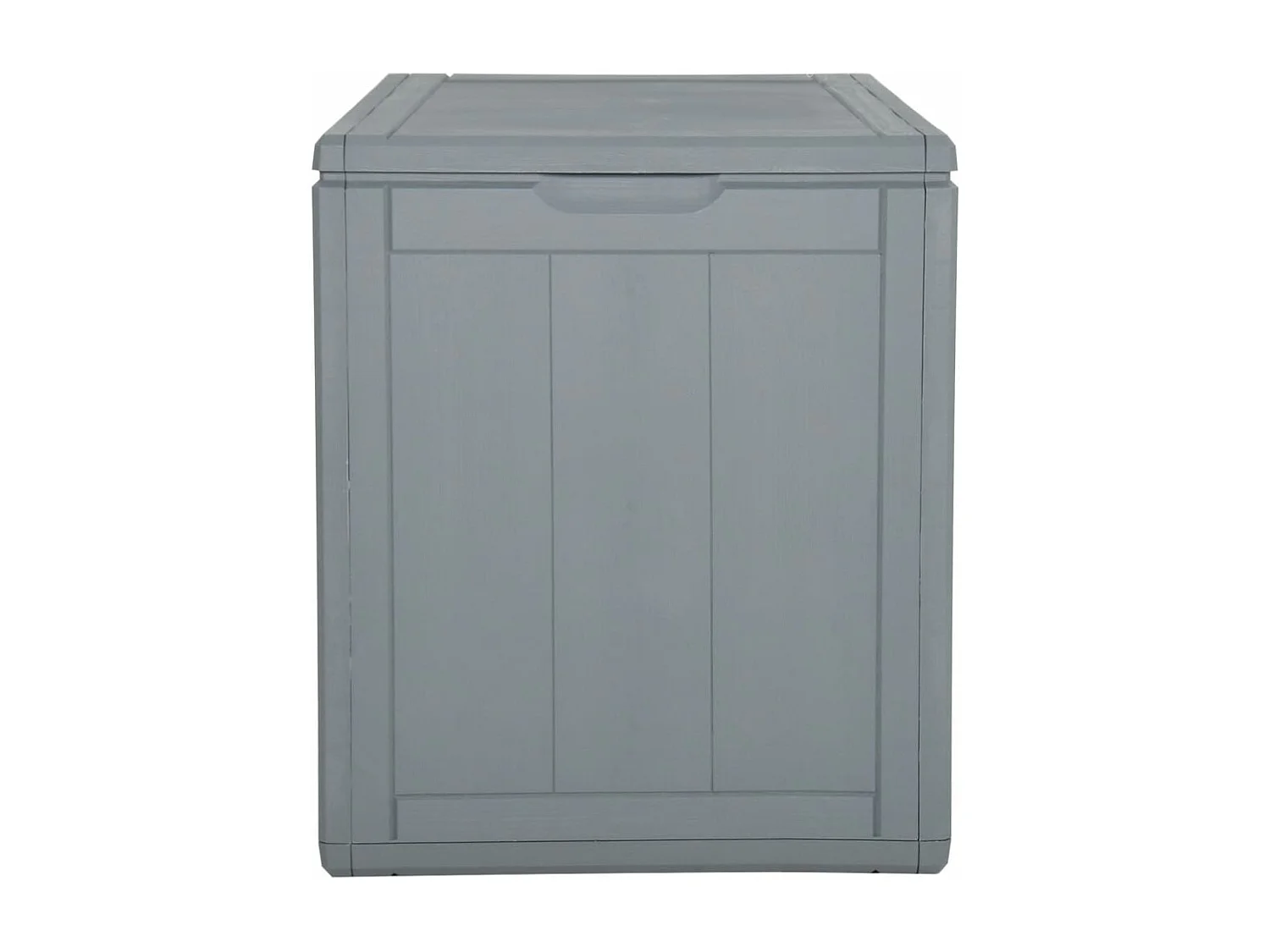 Boîte de rangement de jardin 90 L Gris PP Rotin