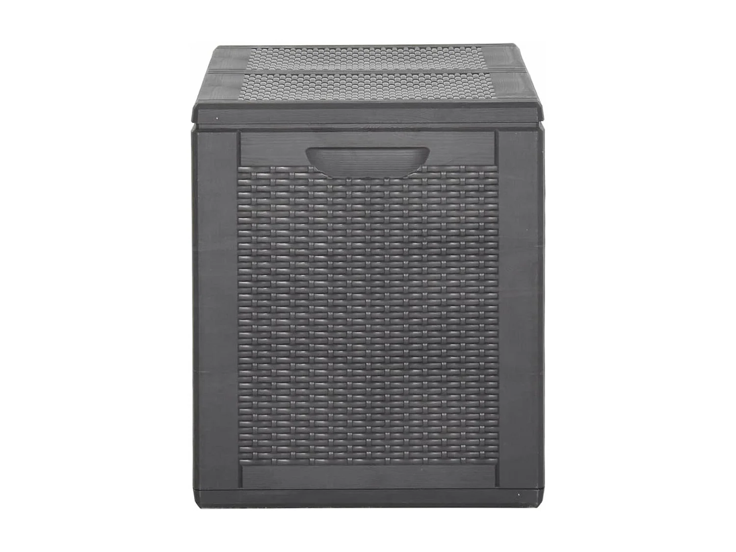 Caixa de armazenamento de jardim 180 L preto PP Rattan