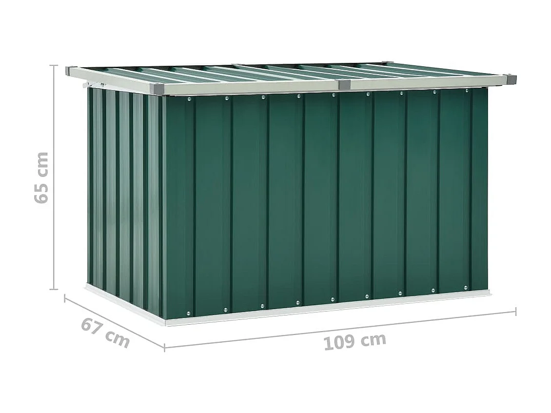 Baule da giardino Verde 109x67x65 cm