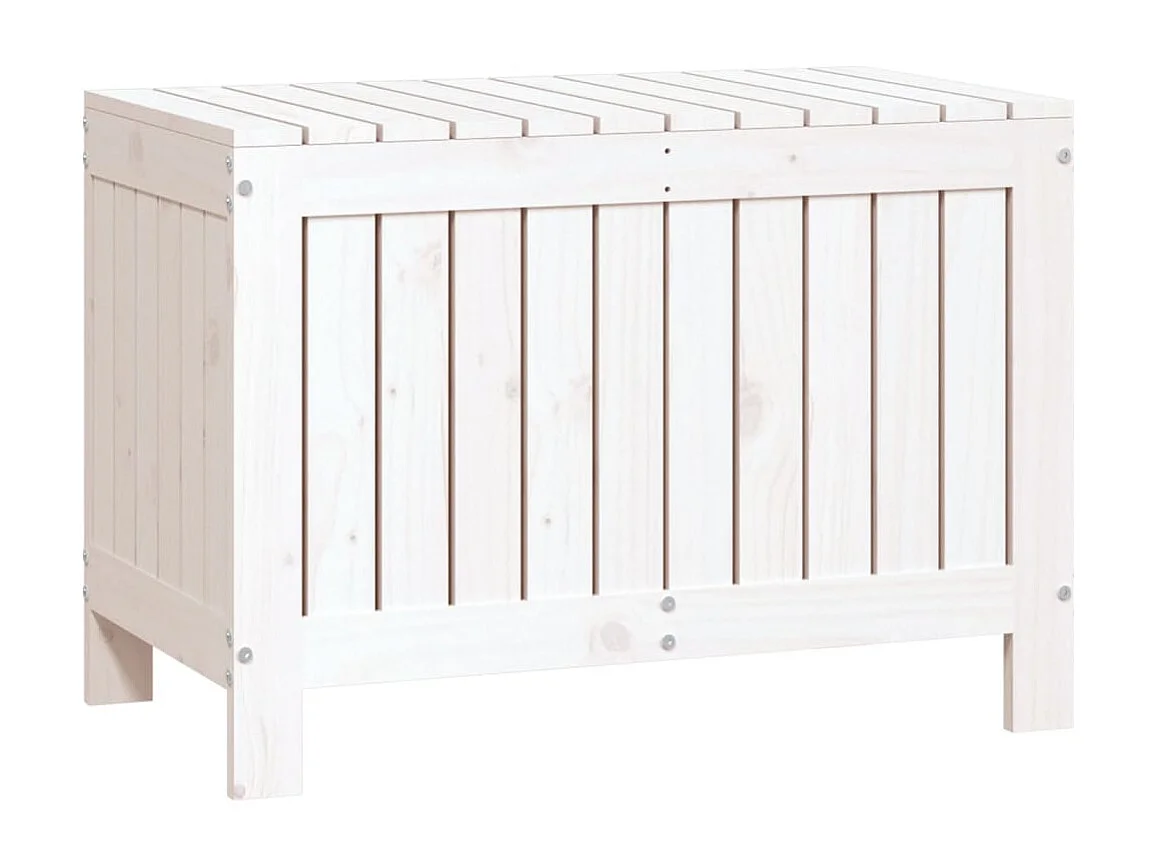 Boîte de rangement de jardin Blanc 76x42,5x54 cm Bois de pin