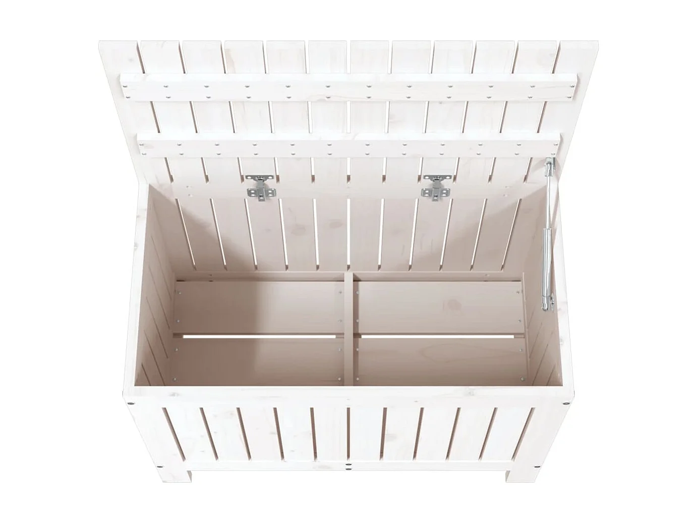 Boîte de rangement de jardin Blanc 76x42,5x54 cm Bois de pin