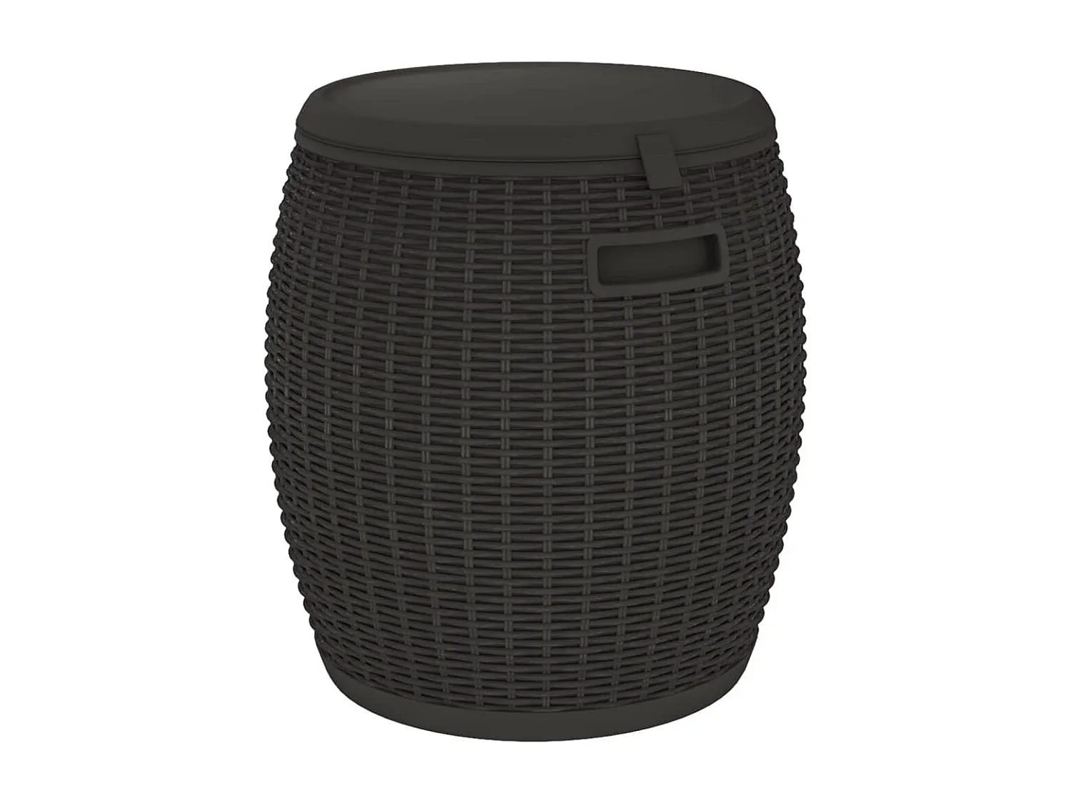 Boîte de rangement de jardin 4 en 1 noir polypropylène