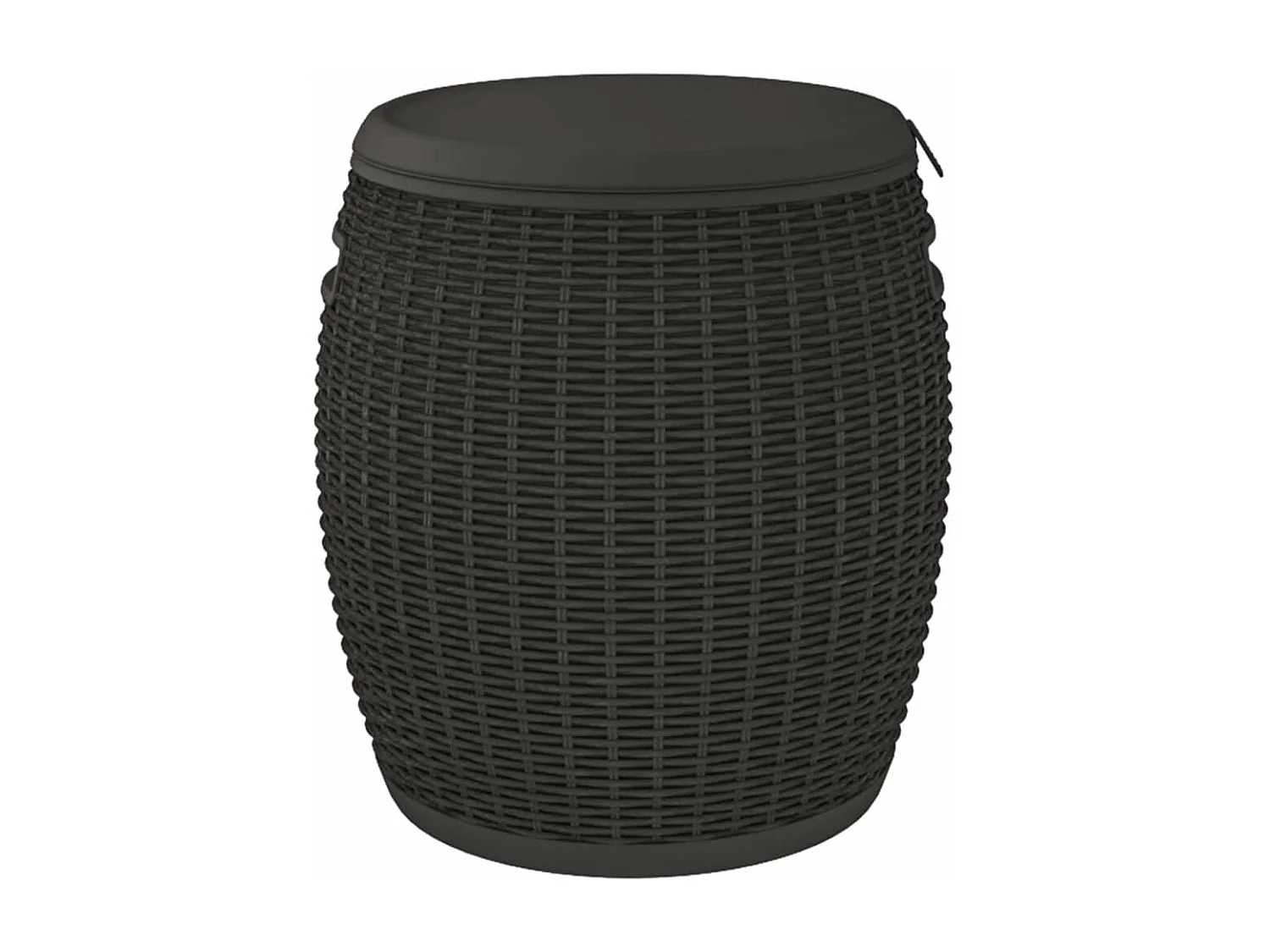 Boîte de rangement de jardin 4 en 1 noir polypropylène