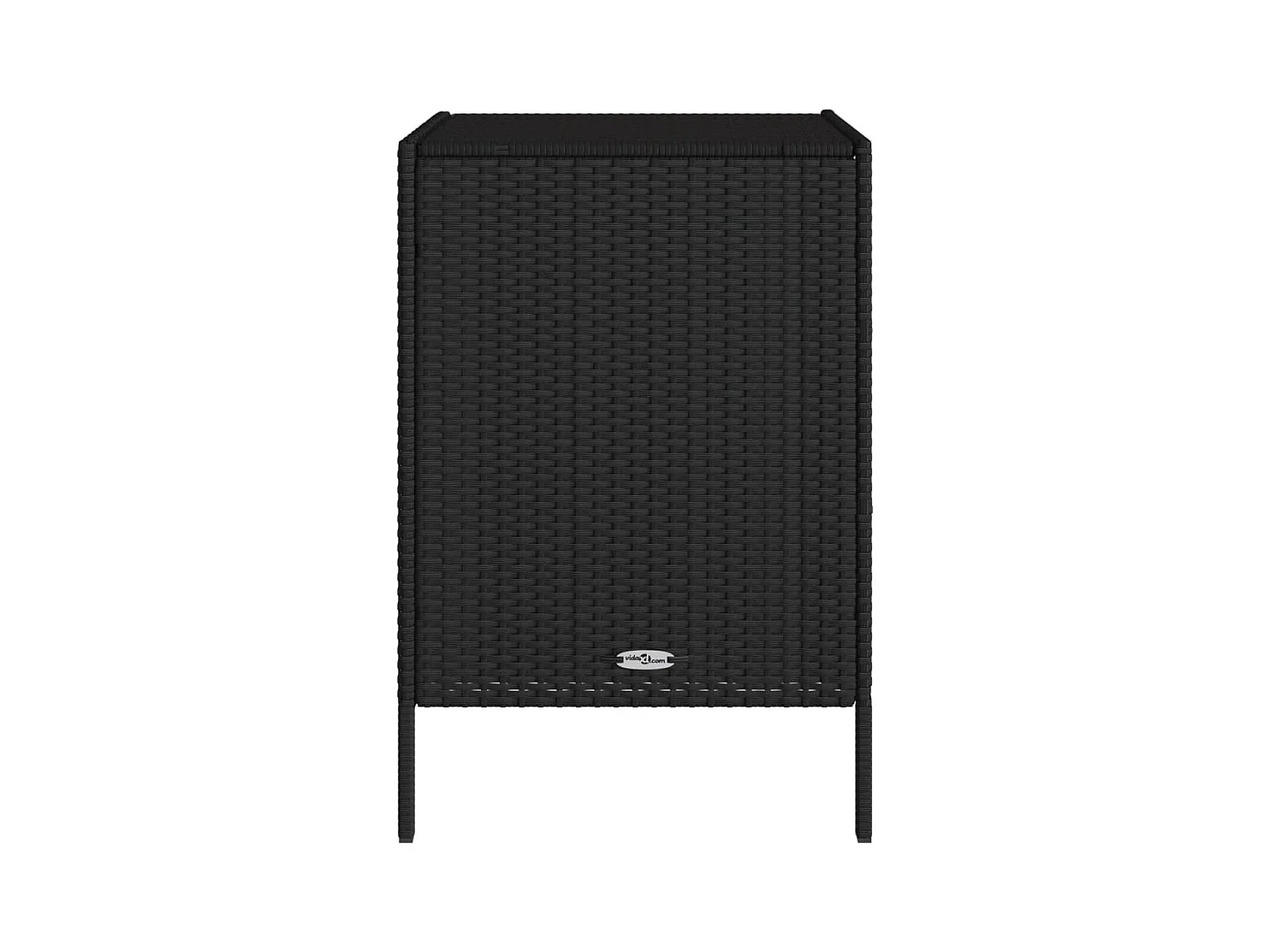 Zwarte tuinopbergkast 55x59x80 cm geweven hars
