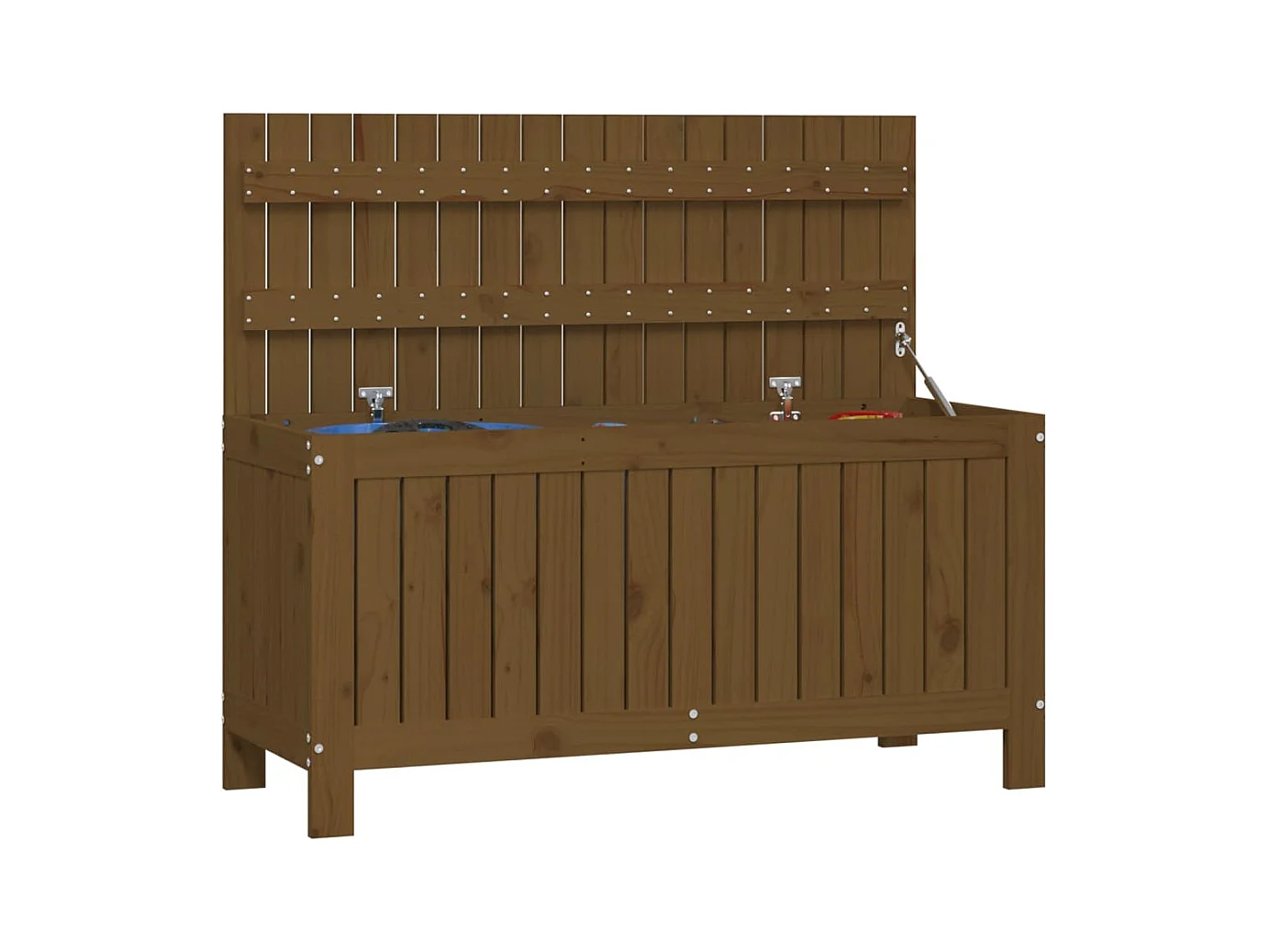 Boîte de rangement de jardin Marron miel 108x42,5x54cm Bois pin