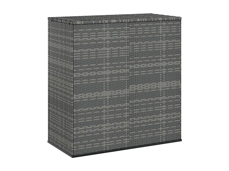Boîte à coussins de jardin Résine tressée 100x49x103,5 cm Gris