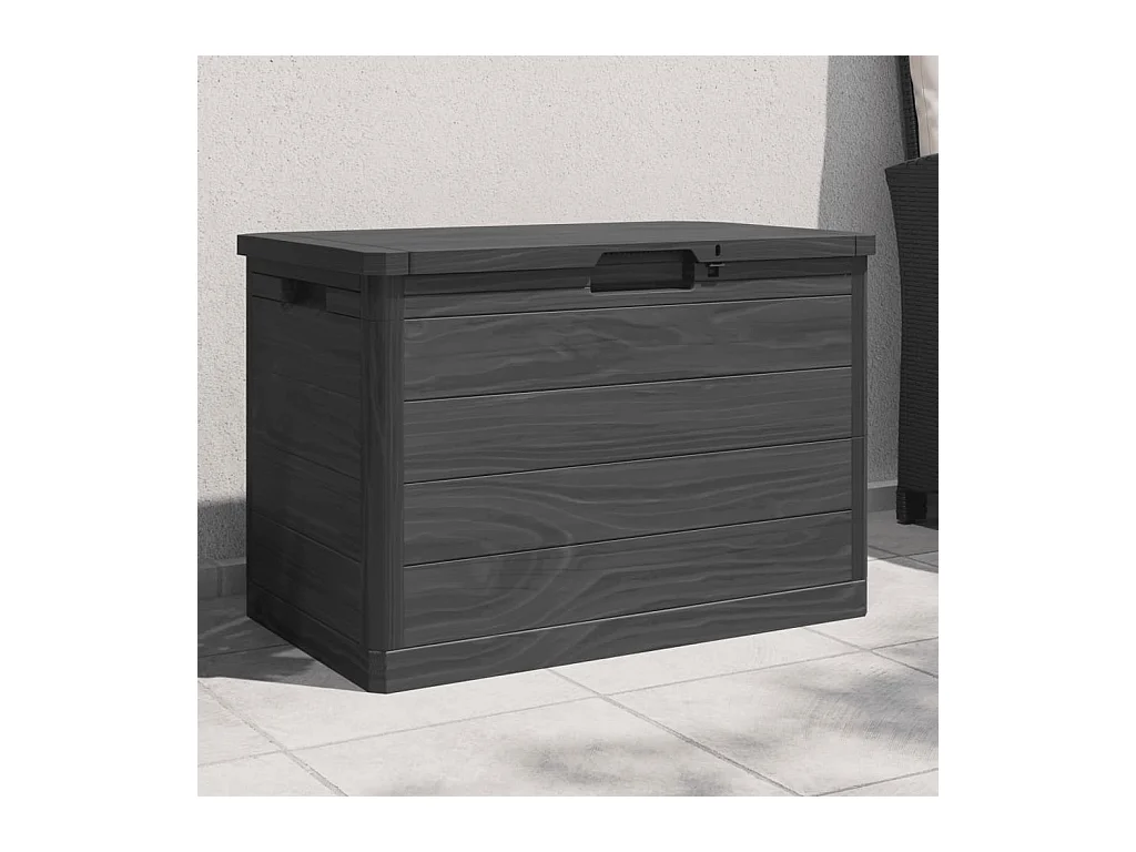 Boîte à coussins d'extérieur anthracite 77,5x44,5x53 cm PP