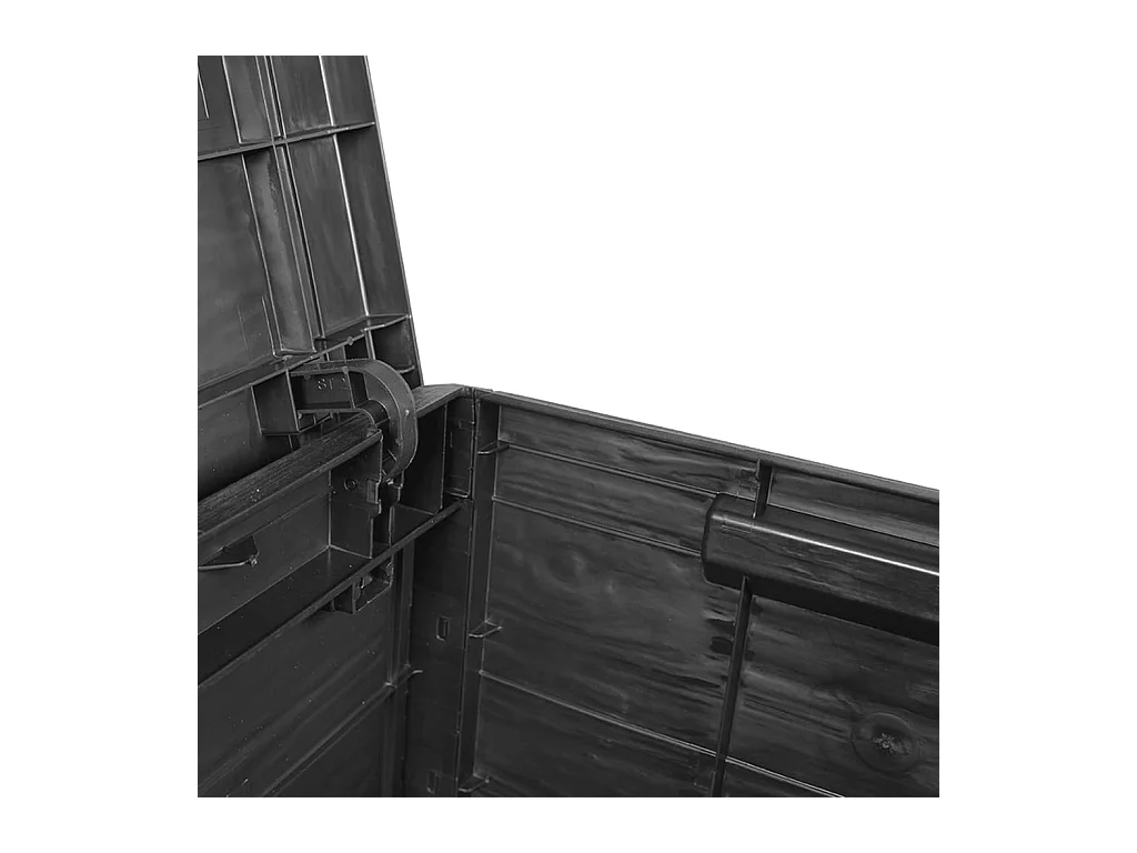 Boîte à coussins d'extérieur anthracite 77,5x44,5x53 cm PP