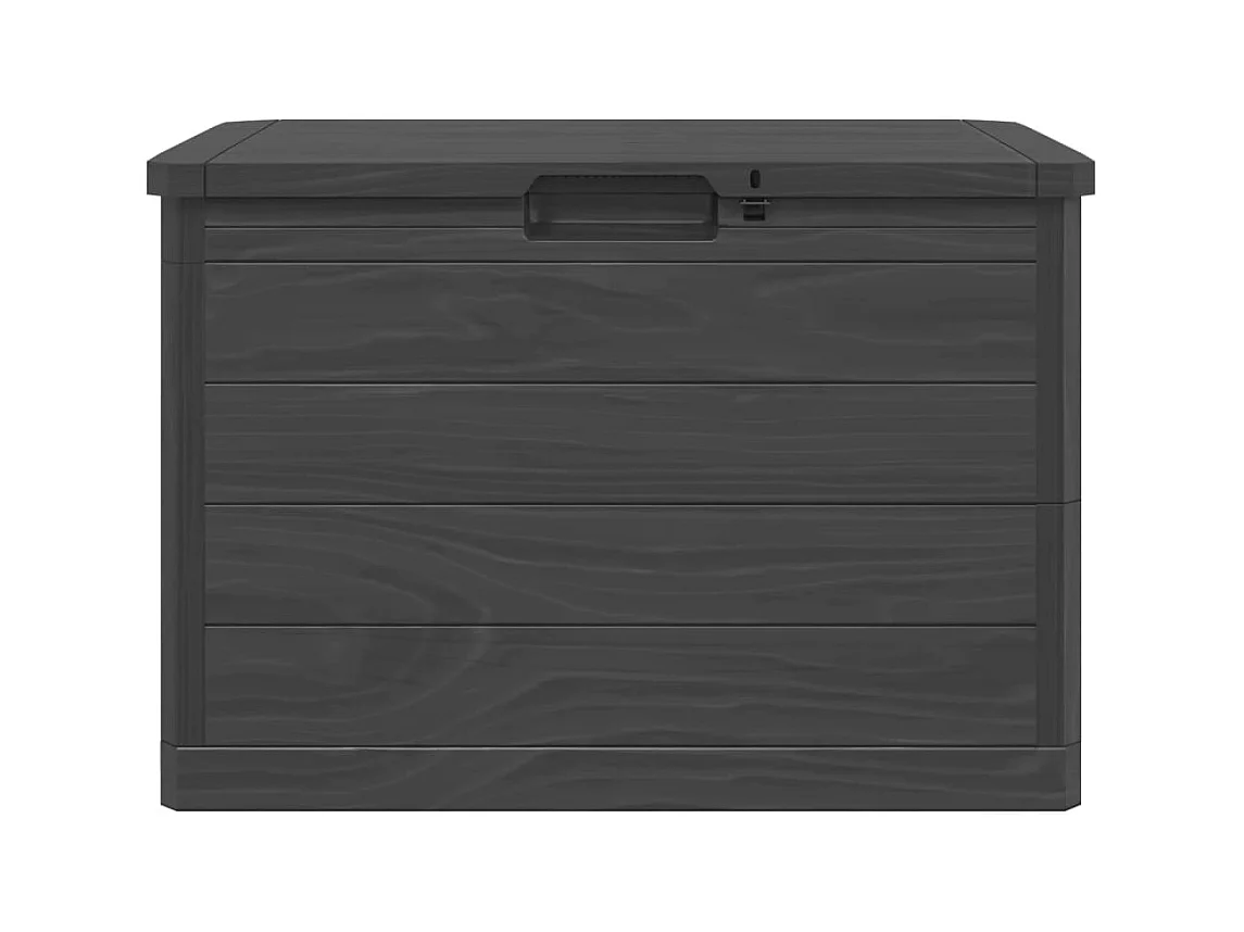 Boîte à coussins d'extérieur anthracite 77,5x44,5x53 cm PP