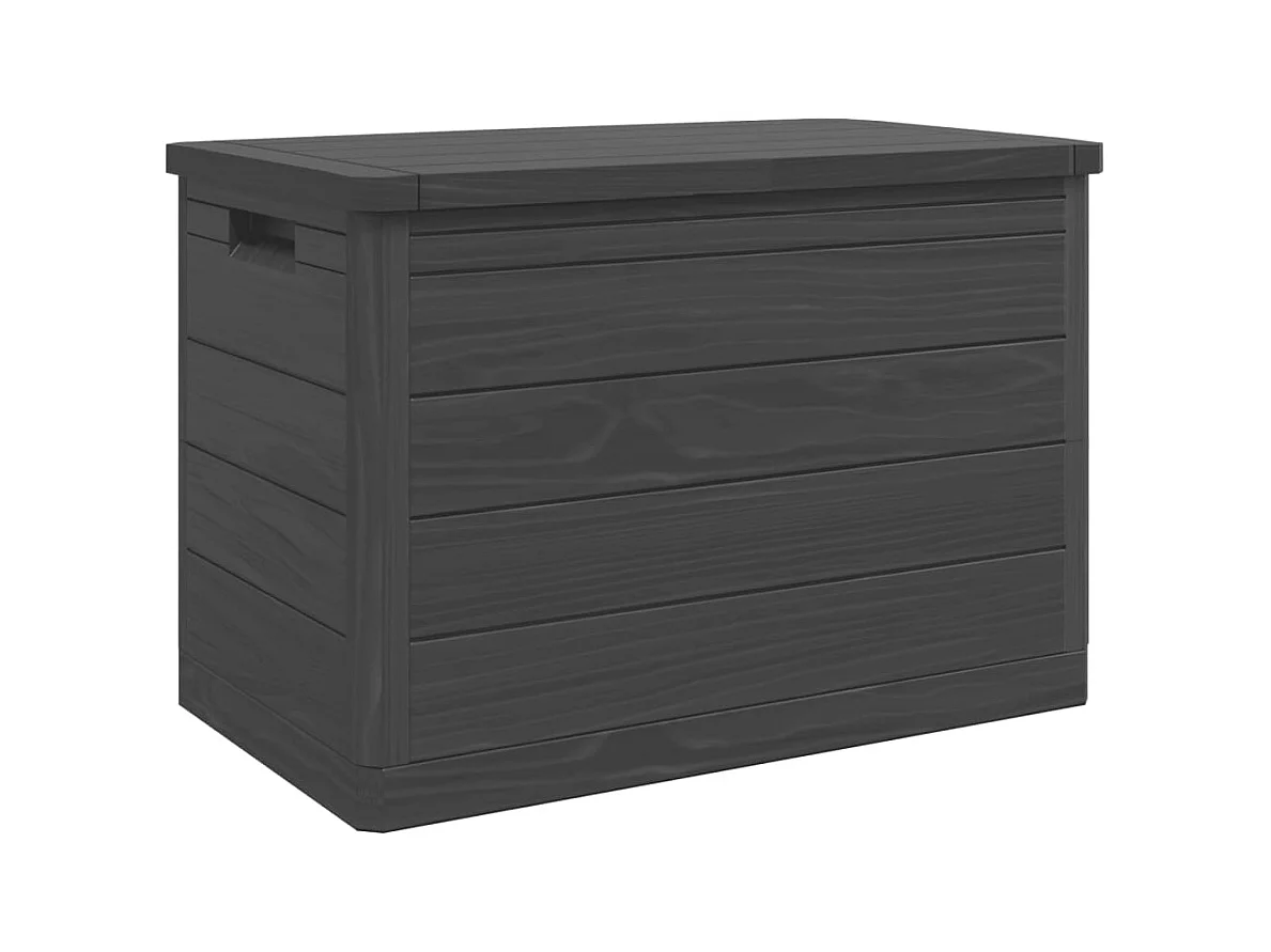 Boîte à coussins d'extérieur anthracite 77,5x44,5x53 cm PP