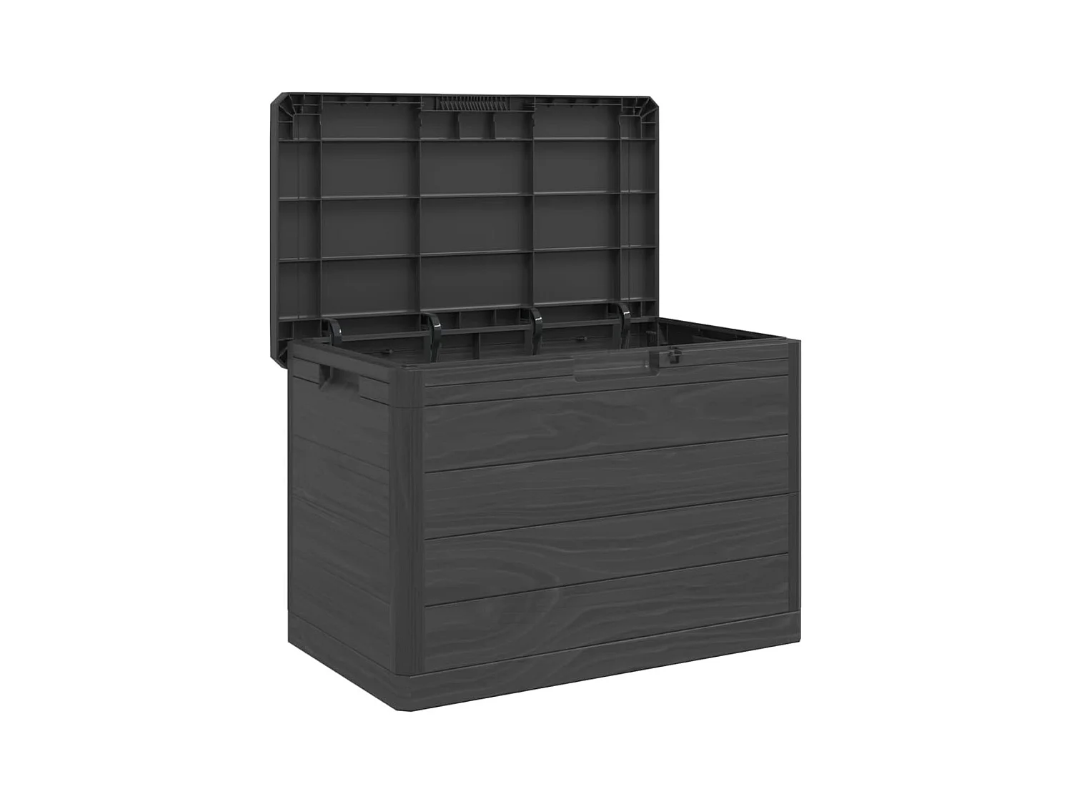 Boîte à coussins d'extérieur anthracite 77,5x44,5x53 cm PP