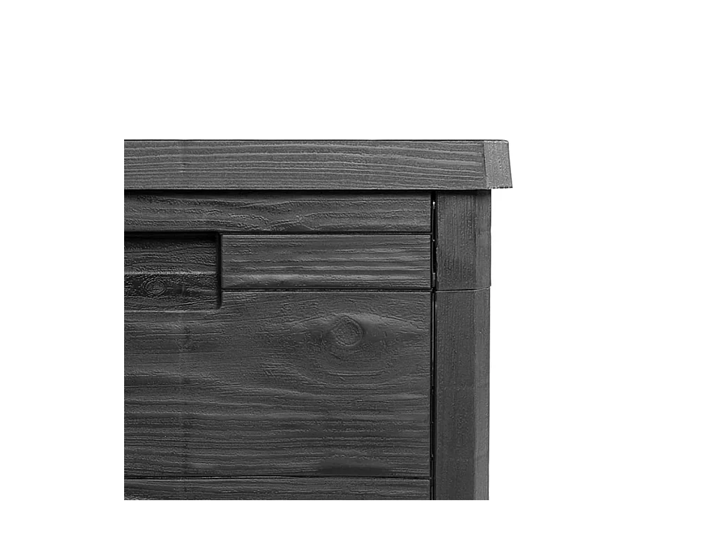 Boîte à coussins d'extérieur anthracite 77,5x44,5x53 cm PP