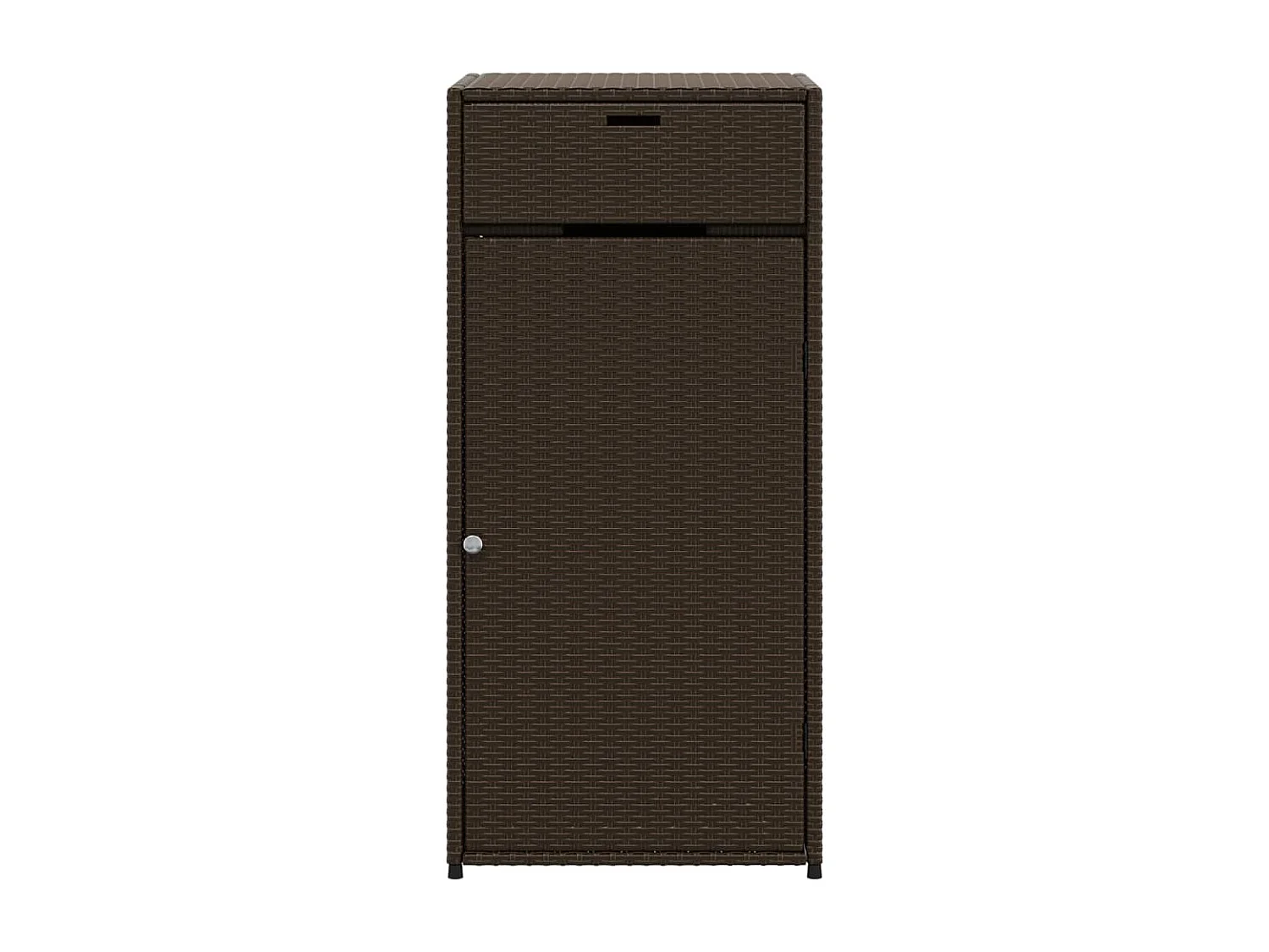 Armoire de rangement jardin marron 55x55x111 cm résine tressée