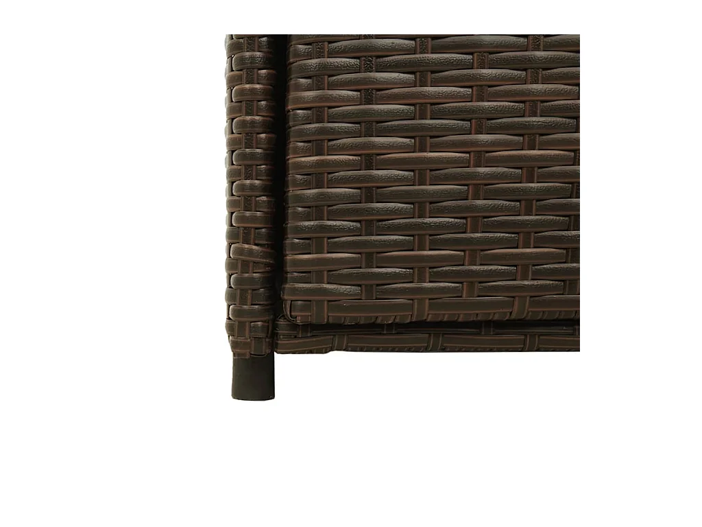 Mobile da giardino marrone 55x55x111 cm in resina intrecciata