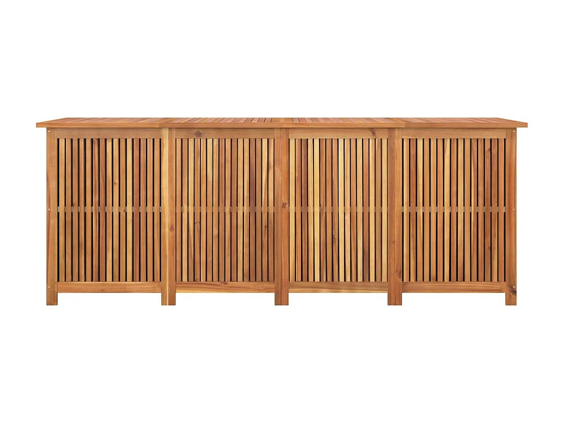 Caja de almacenamiento de jardín 200x80x75 cm madera maciza de acacia