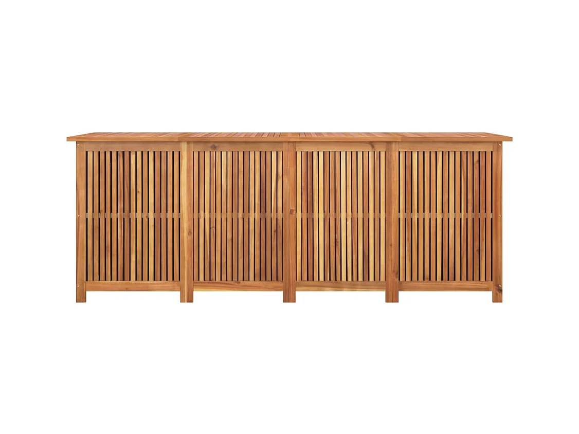 Baule da giardino 200x80x75 cm in legno massello di acacia