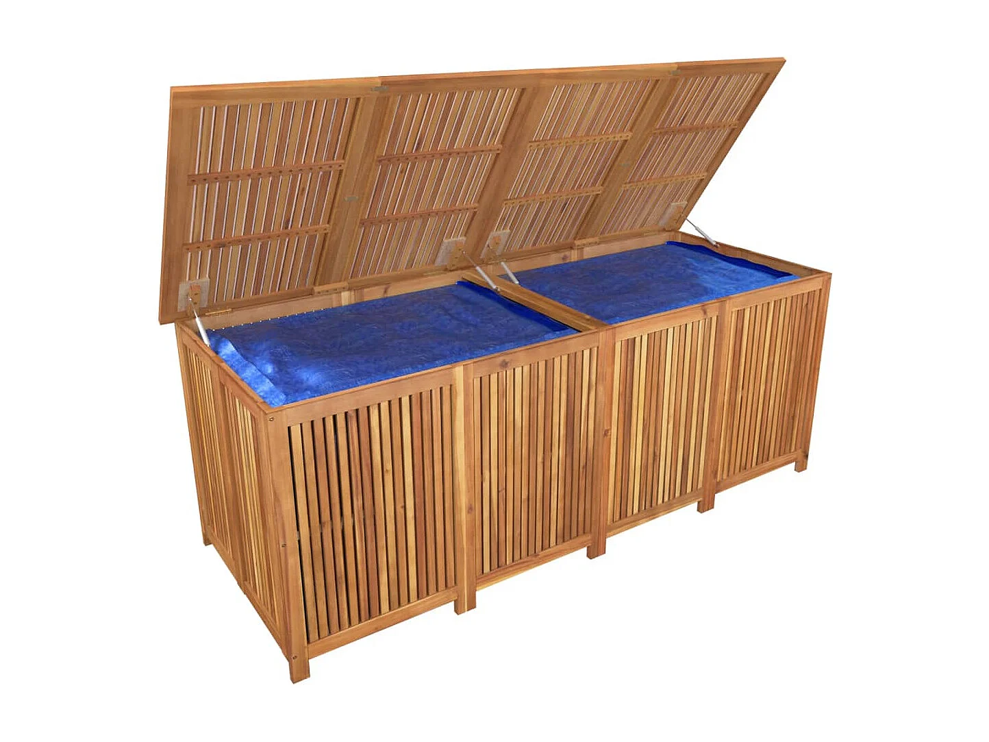 Boîte de rangement de jardin 200x80x75 cm bois massif d'acacia