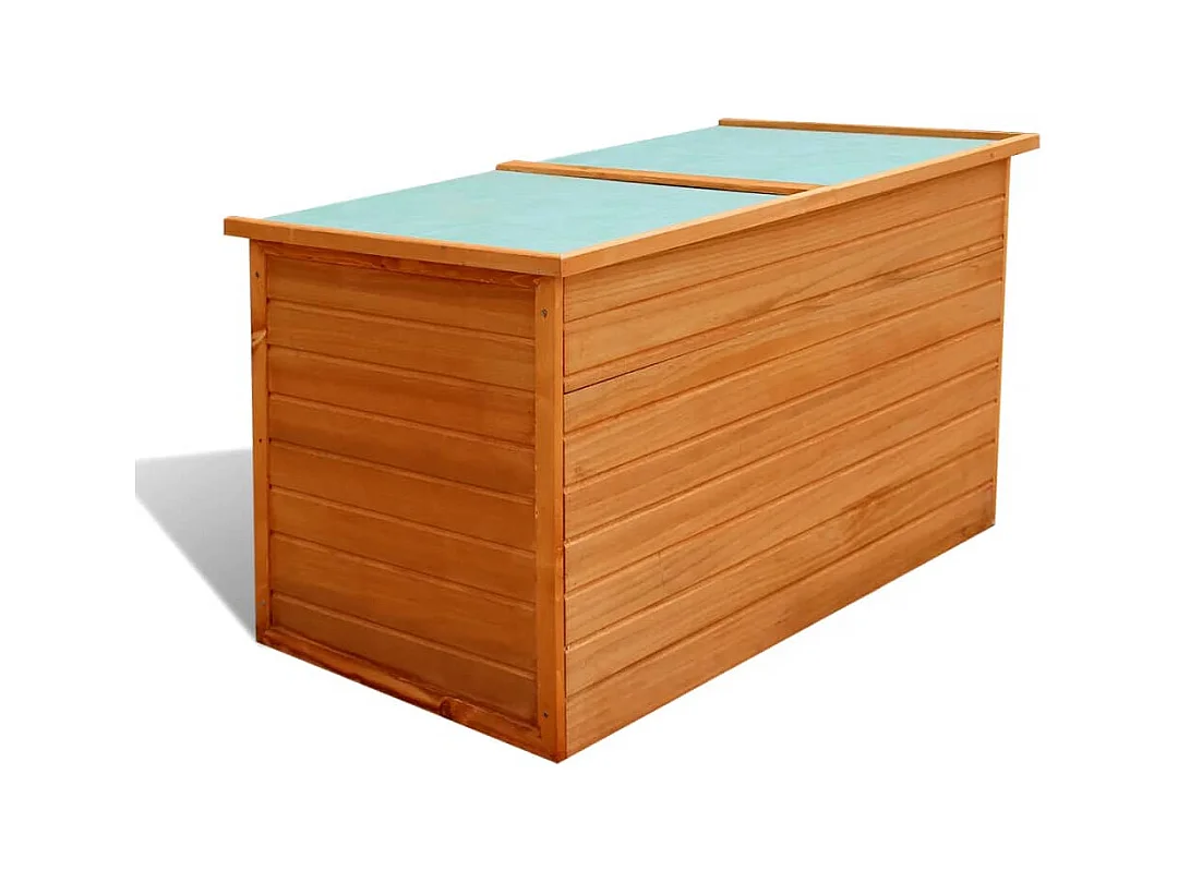Boîte de rangement de jardin 126x72x72 cm Bois